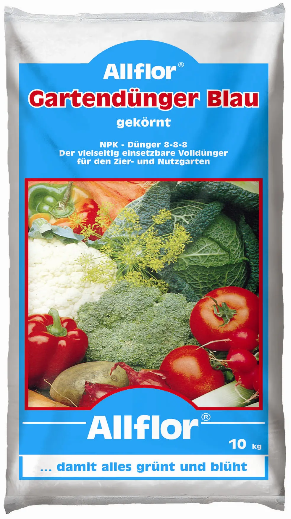 Allflor Gartendünger Blau 10kg für ca. 330 m², NPK Dünger 8-8-8