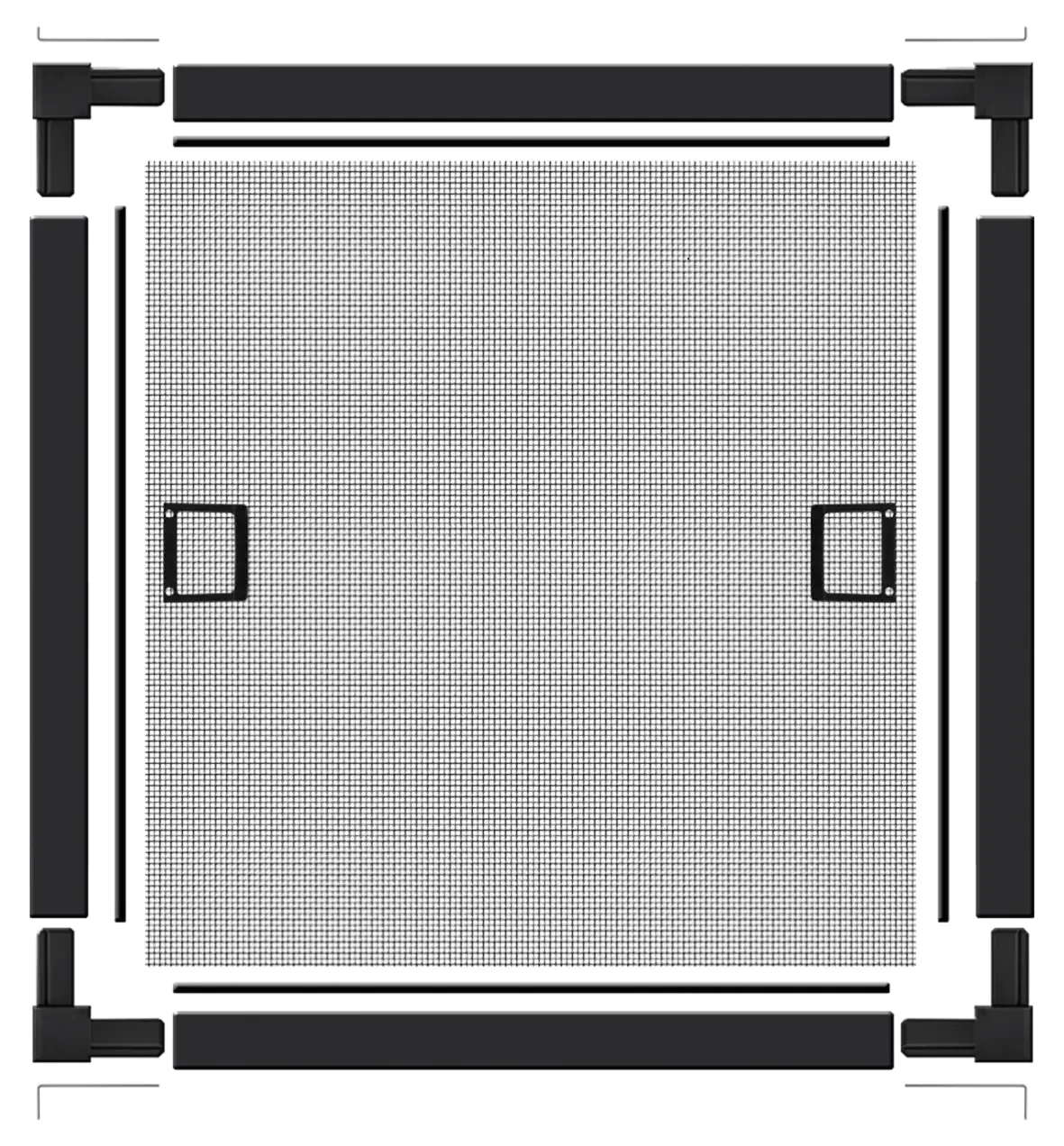 Schellenberg Fliegenschutz-Fenster PREMIUM 100 x 120 cm anthrazit/anthrazit kürzbar