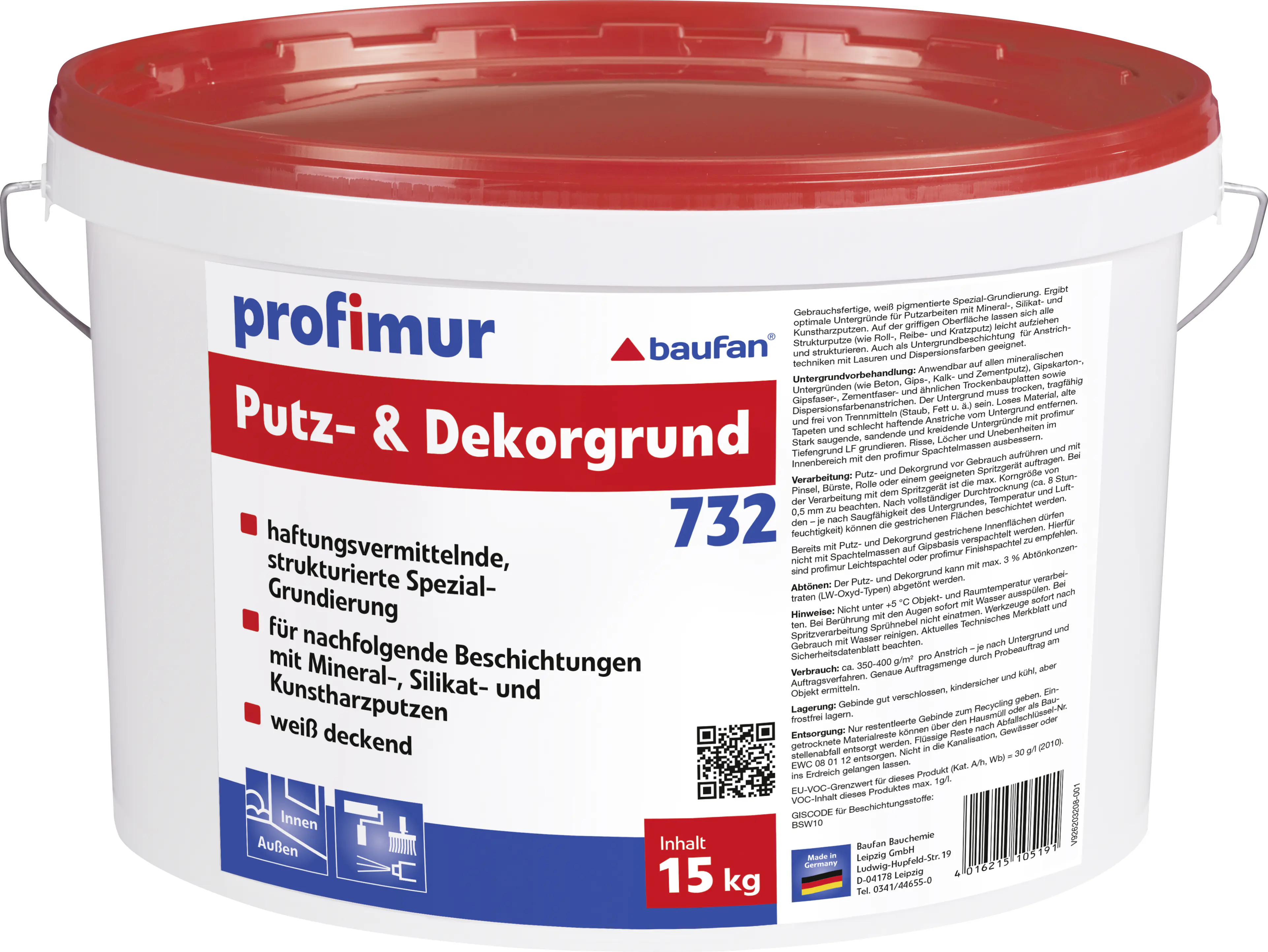 Profimur Putz- und Dekorgrund 732 - 15 kg