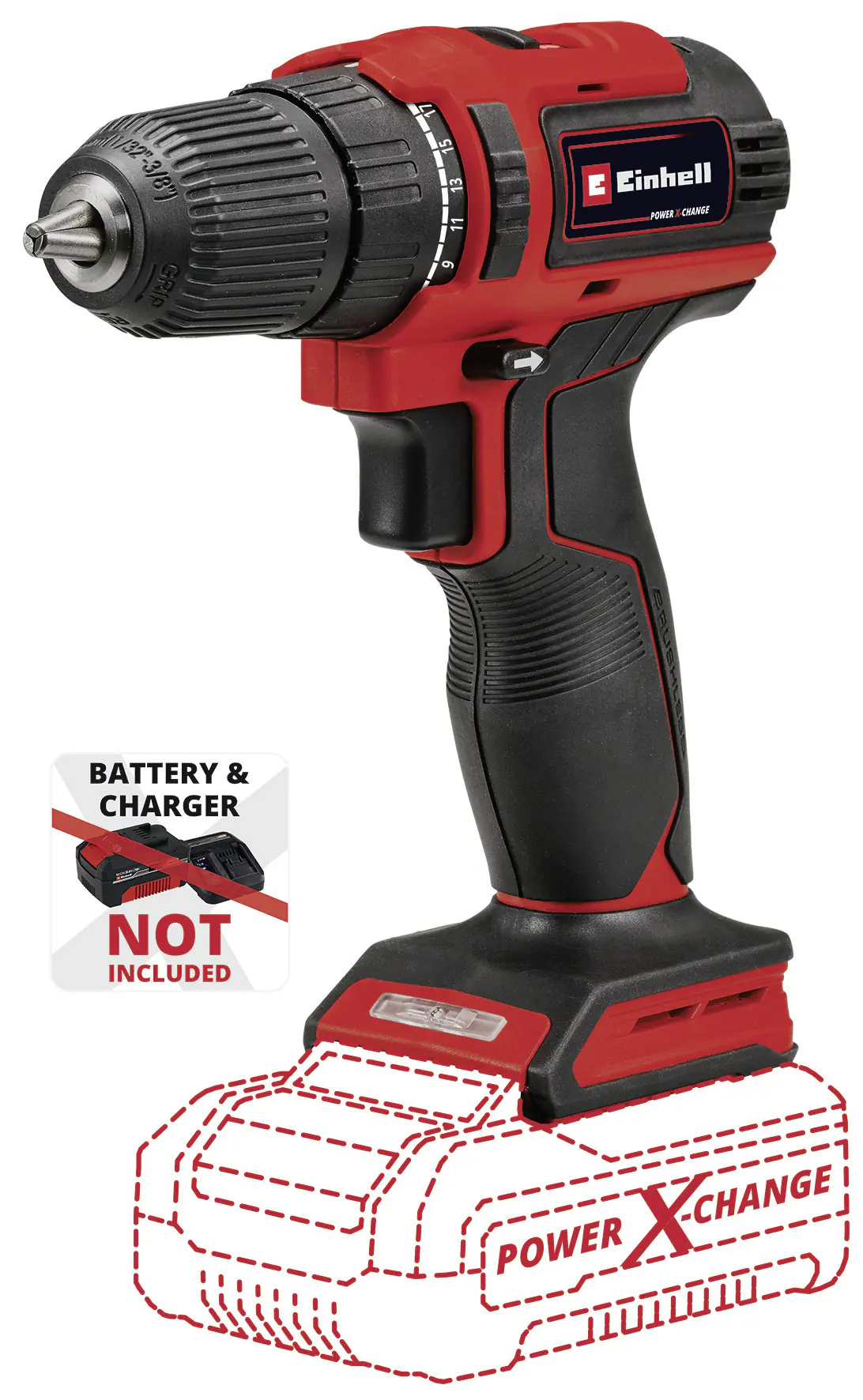 Einhell Akku-Bohrschrauber TE-CD 18/40 Li BL Solo 18 V
