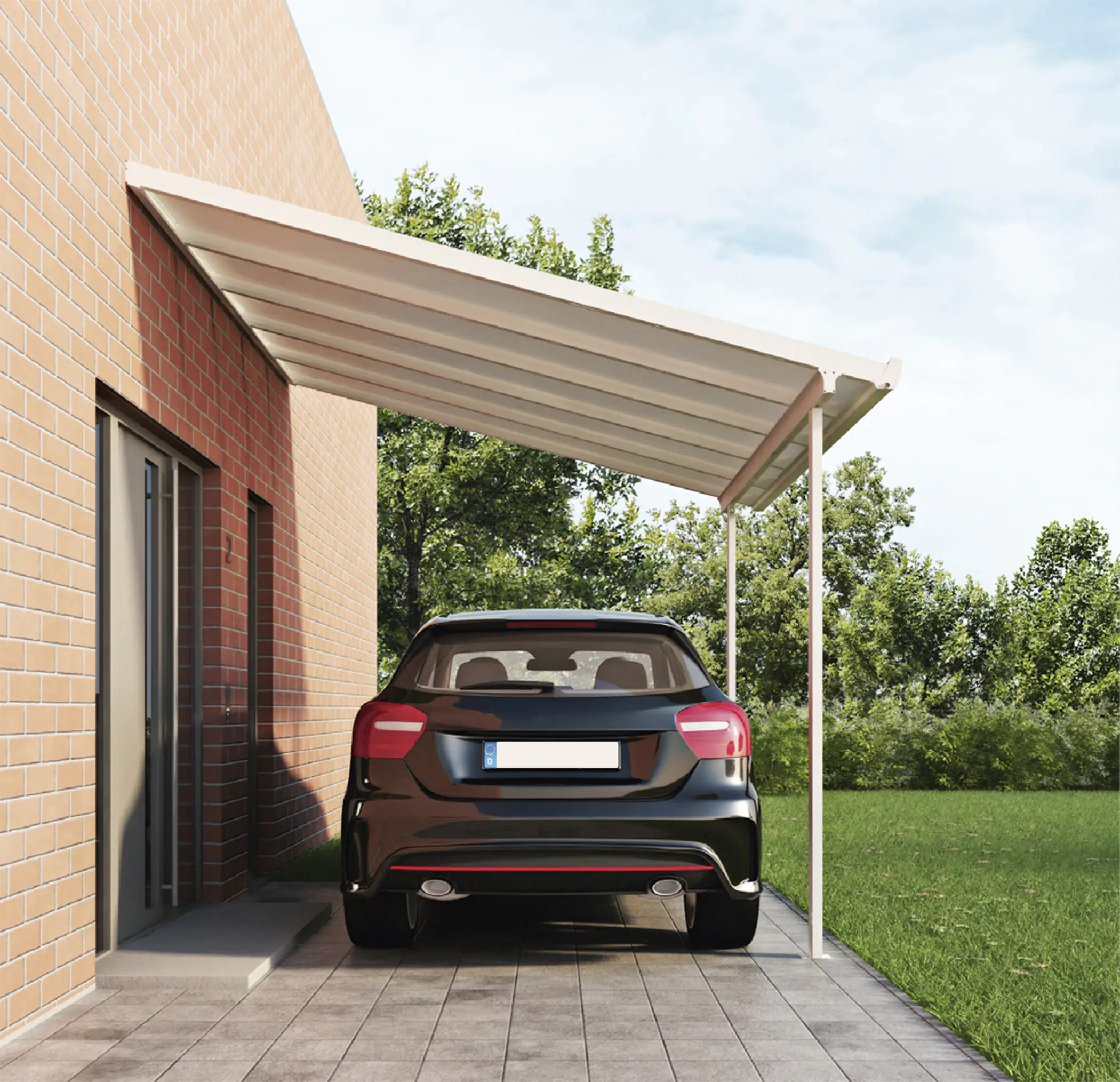 Gutta Terrassenüberdachung Basic 306x306cm weiß