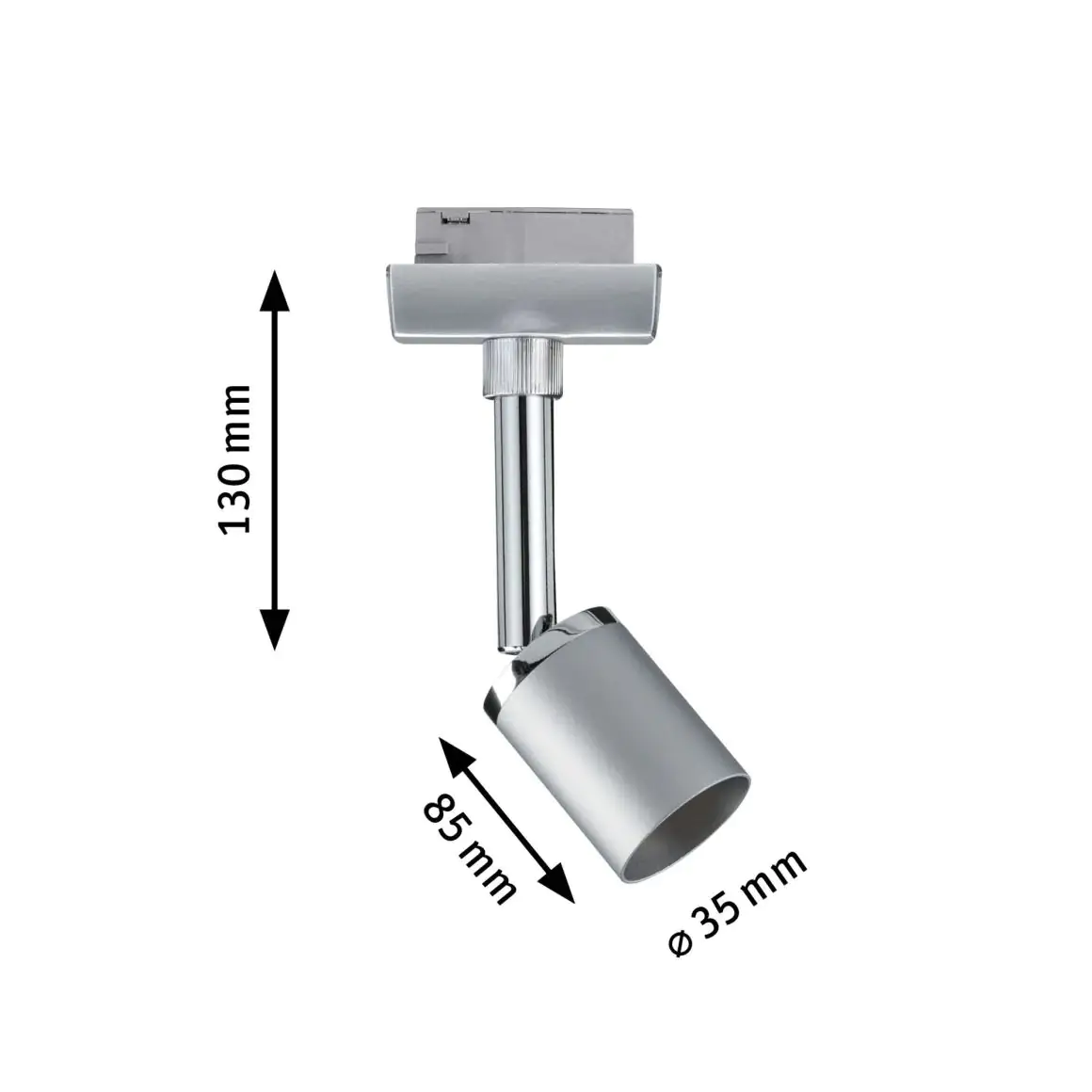 Paulmann URail Schienenspot Pure ll chrom-matt 11 cm GU10 10 W dimmbar