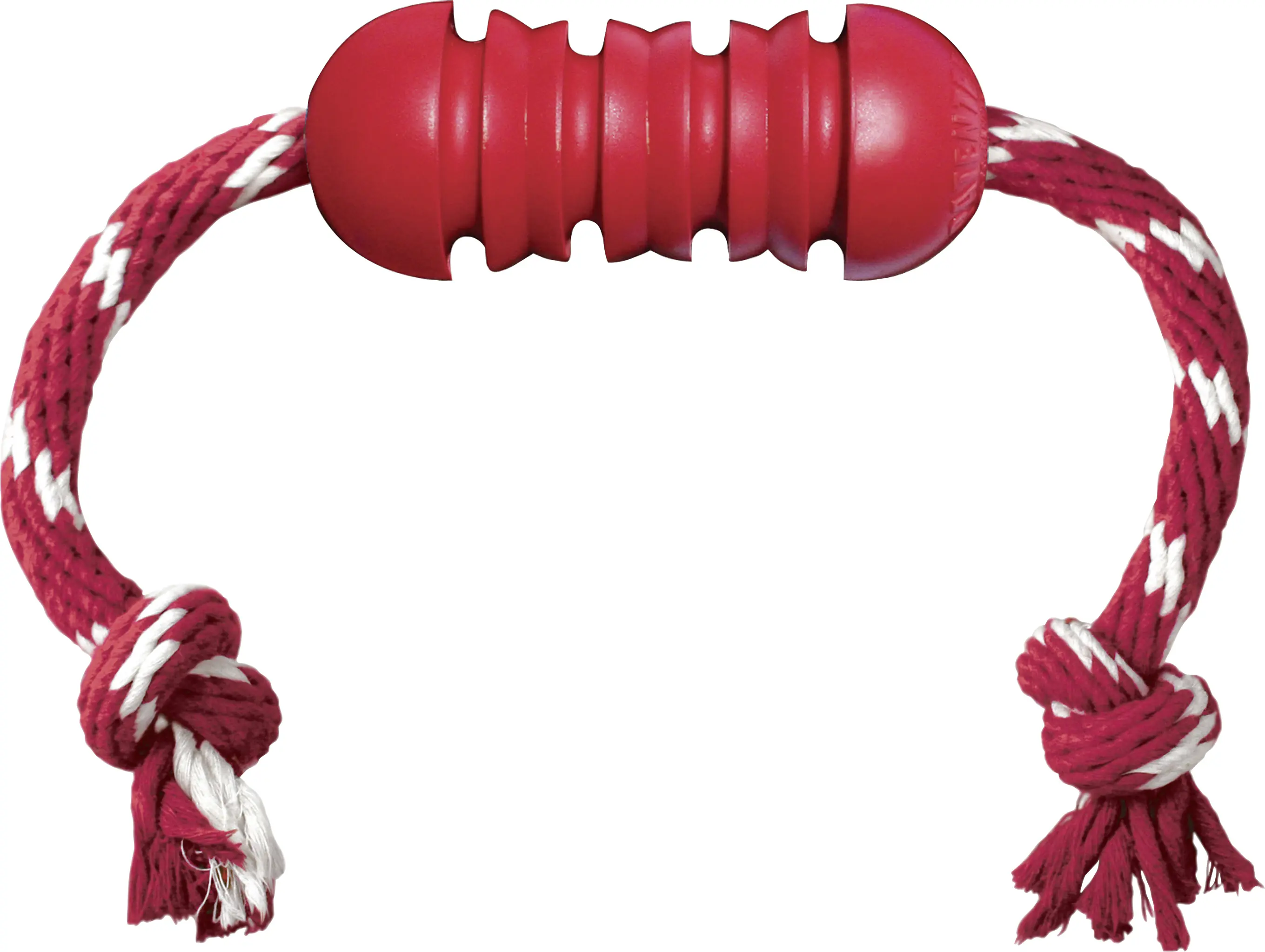 Kong Hundespielzeug Dental Stick mit Tau 50 cm rot