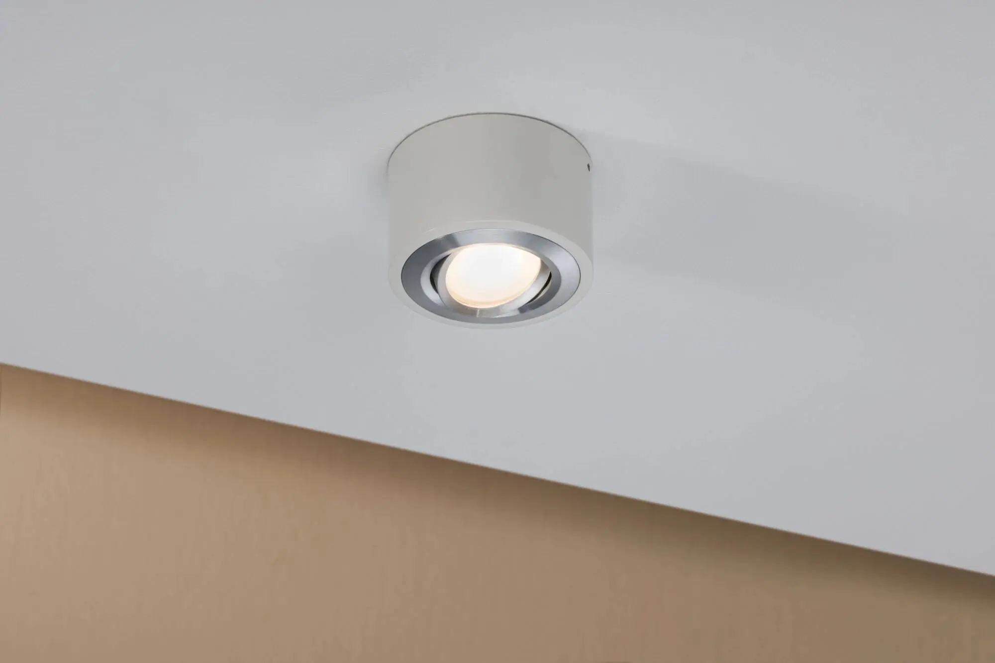 Paulmann LED-Aufbauleuchte Argun weiß-alu dimmbar