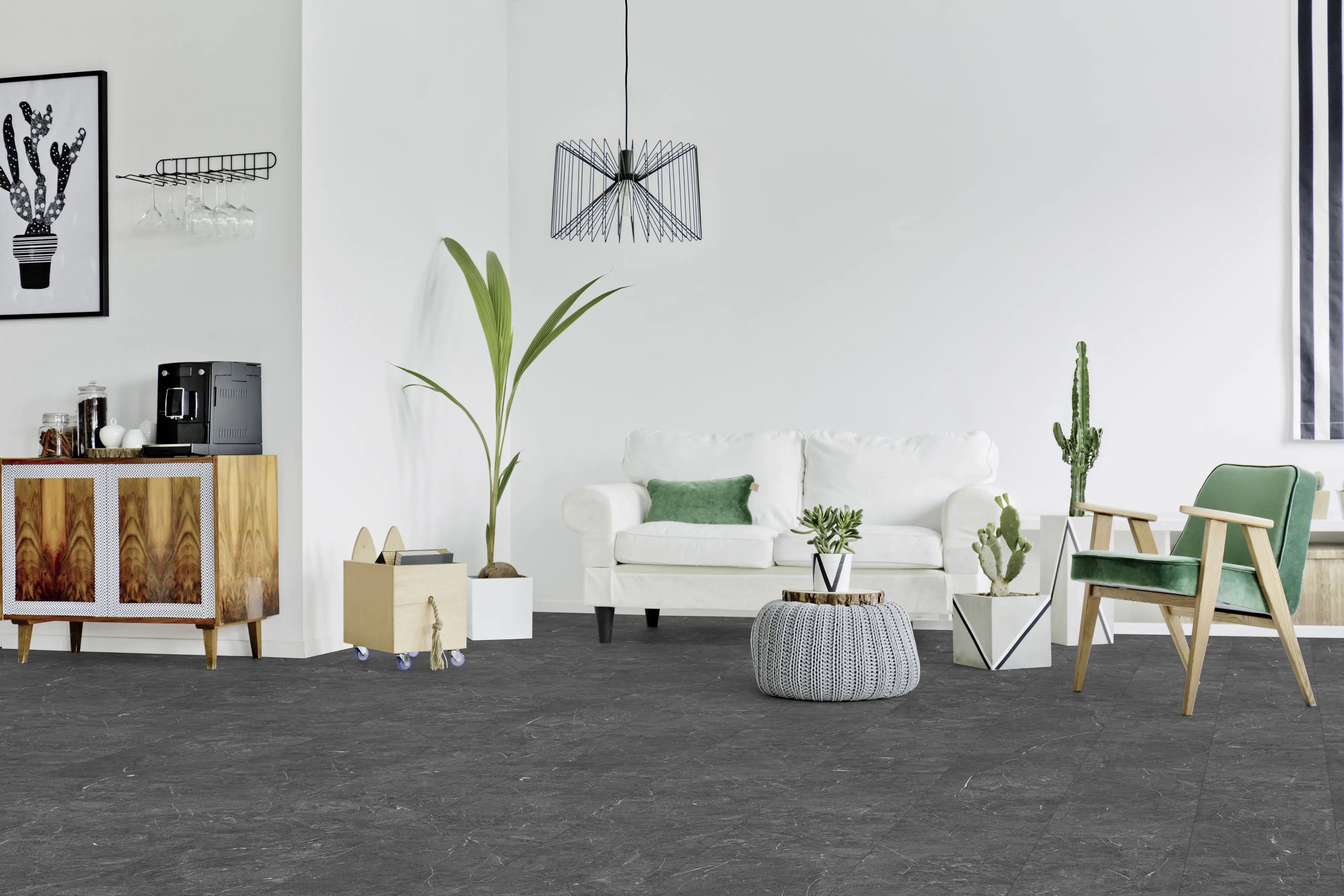Classen Vinylboden Fliese Infinity dark 63,8 x 31 cm