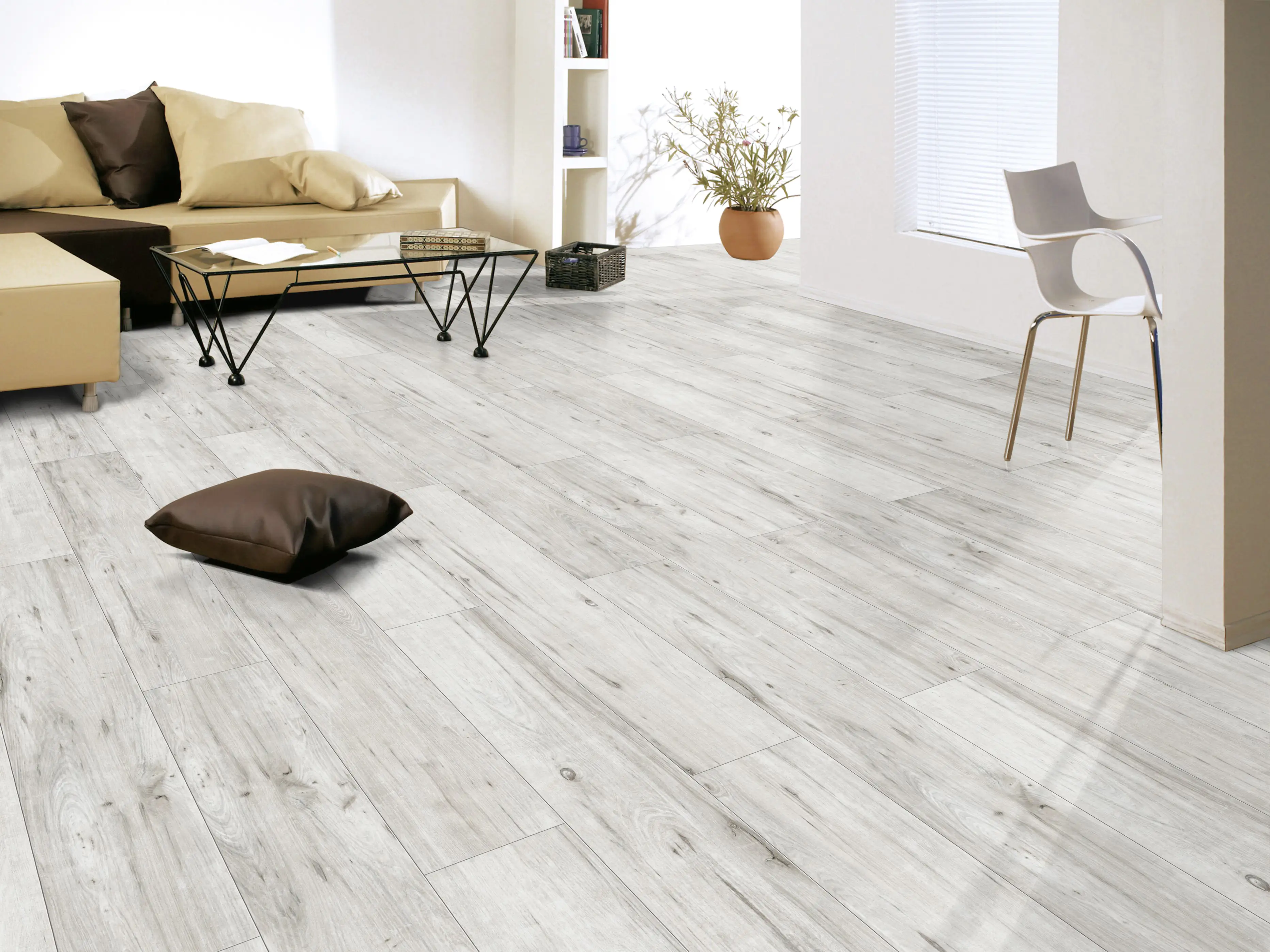 Classen Laminat 7 mm 4V 128,6 x 19,4 cm 7 mm Eiche grau rustikal