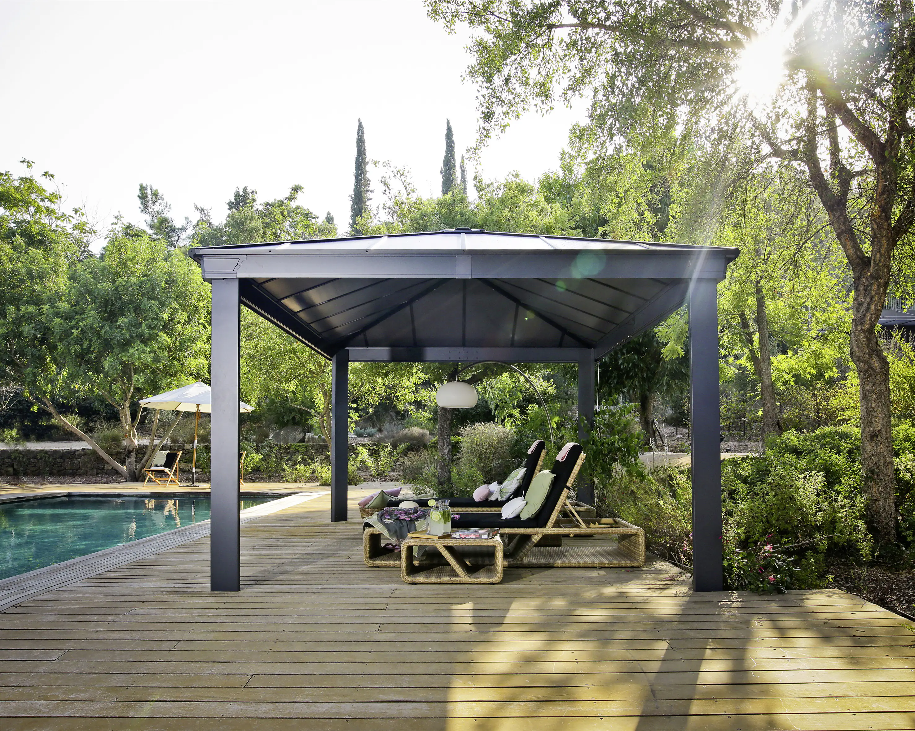 Canopia Pavillon Dallas 488 x 364 cm grau