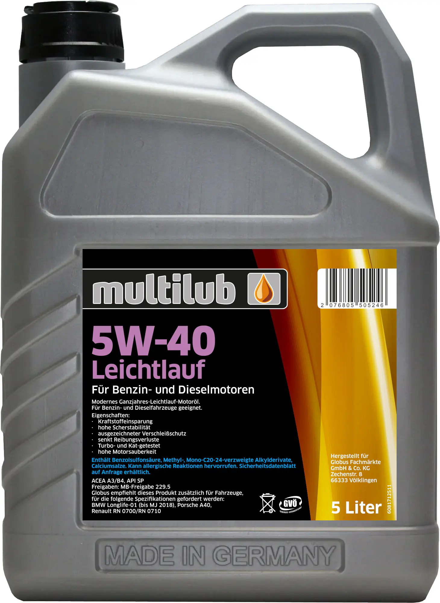 Multilub Motoröl 5W-40LL 5L