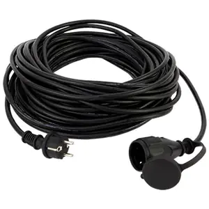 Verlängerungskabel Außen 25 m H05RR-F 3G1,5 mm², schwarz, Gummi