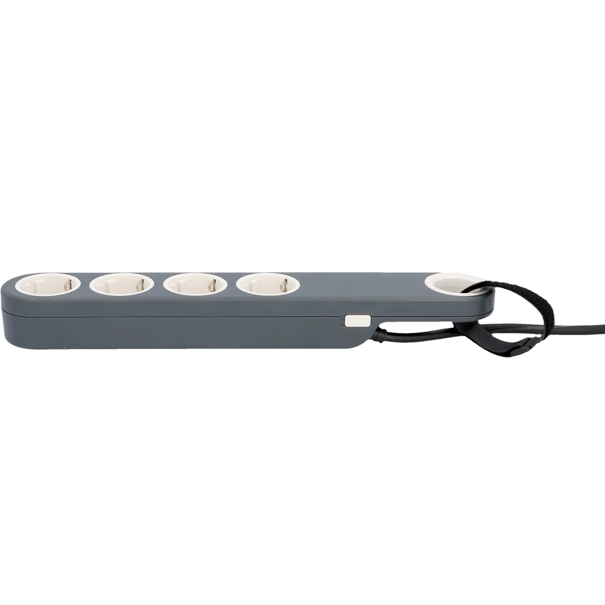 LED Steckdosenleiste mit Arbeitsleuchte mit 4 Schutzkontaktsteckdosen, anthrazit