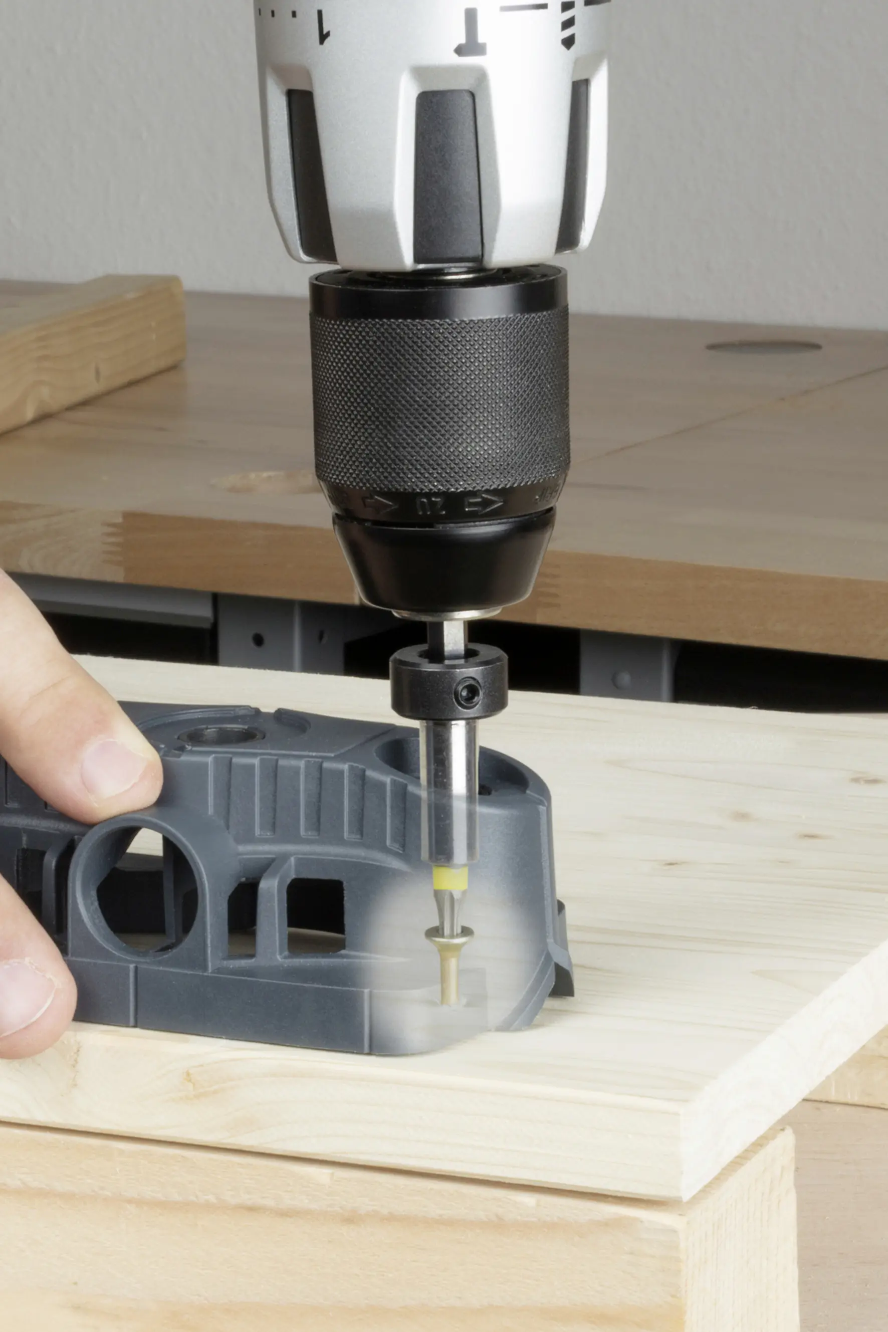 Wolfcraft Mobile Bohrhilfe Forstnerbohrer