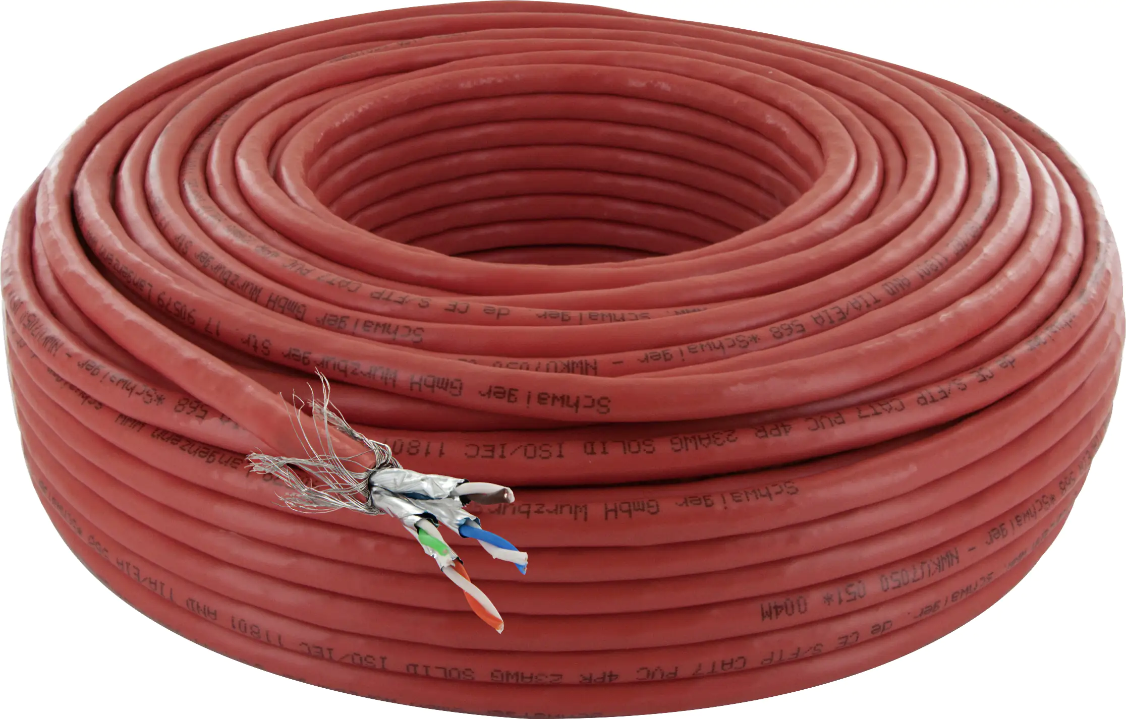Schwaiger Cat 7 Netzwerkkabel (S/FTP) 50 m rot