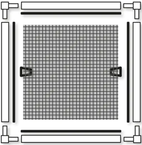 Schellenberg Fliegenschutz-Fenster PLUS 130 x 150 cm anthrazit/weiß kürzbar