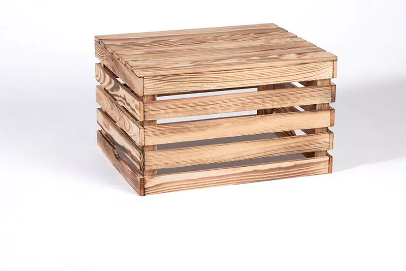 iWerk Holzkiste Geflammt M 50 x 40 x 30 cm