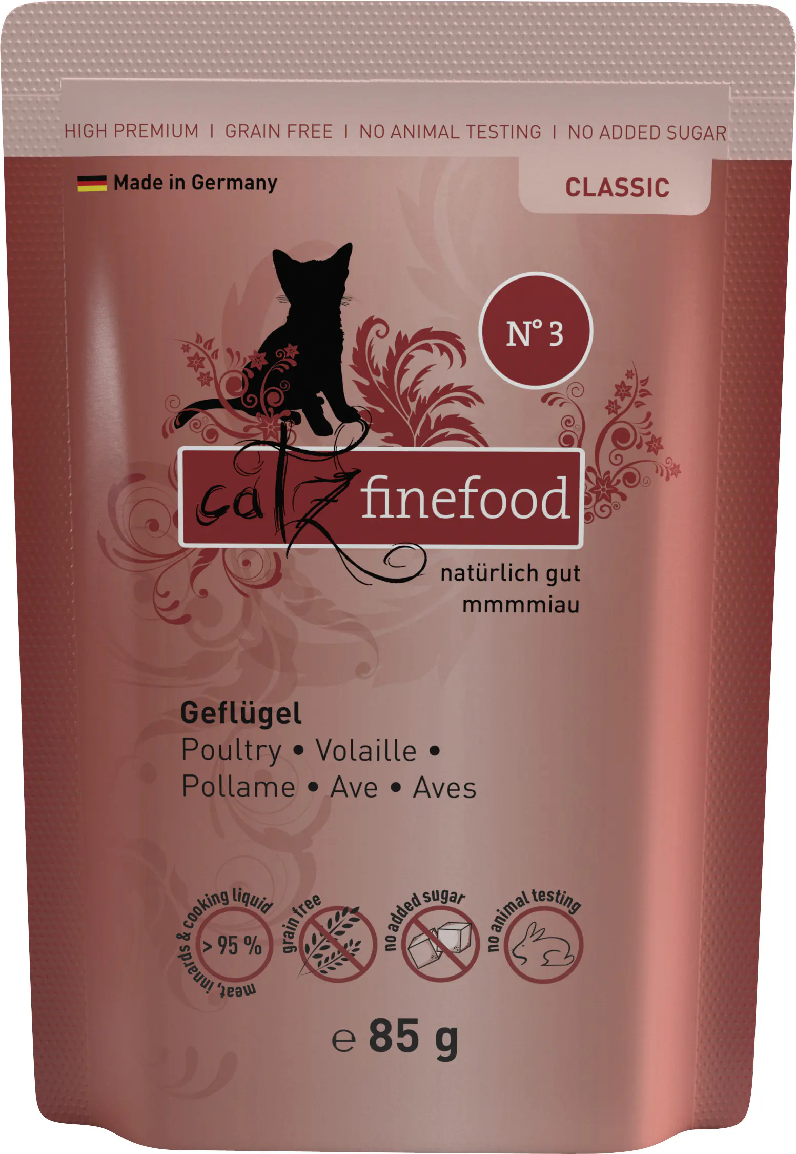 Catz Finefood Katzenfutter Classic No. 3 Geflügel 85 g