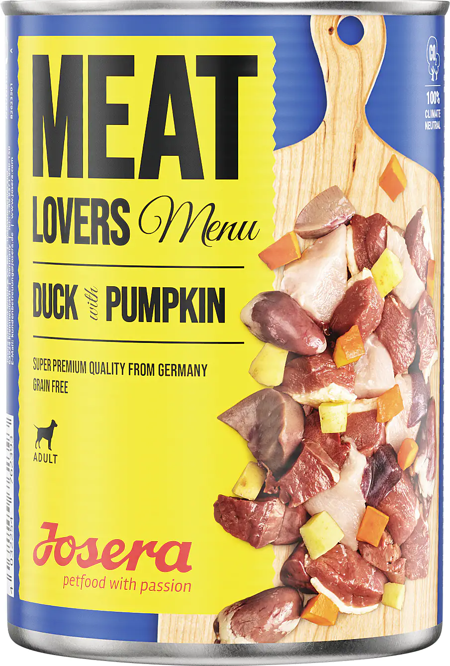 Josera Meat Lovers Hundenassfutter Adult getreidefrei 400 g Ente & Kürbis