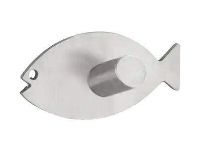 Wenko Wandhaken Fish Edelstahl, chrom, 2er-Set