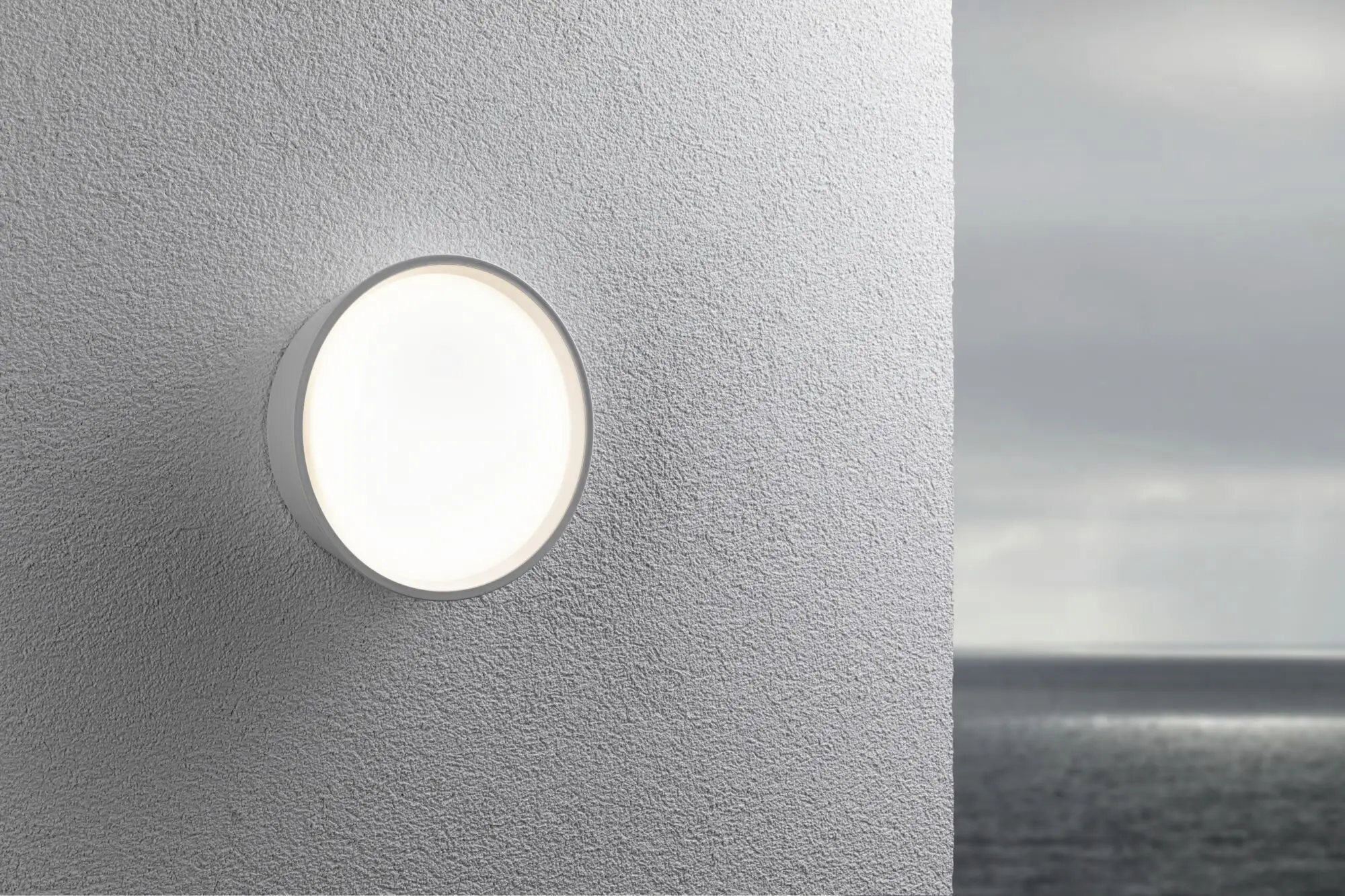 Paulmann LED Außenleuchte Platomo weiß Ø 18 cm warmweiß