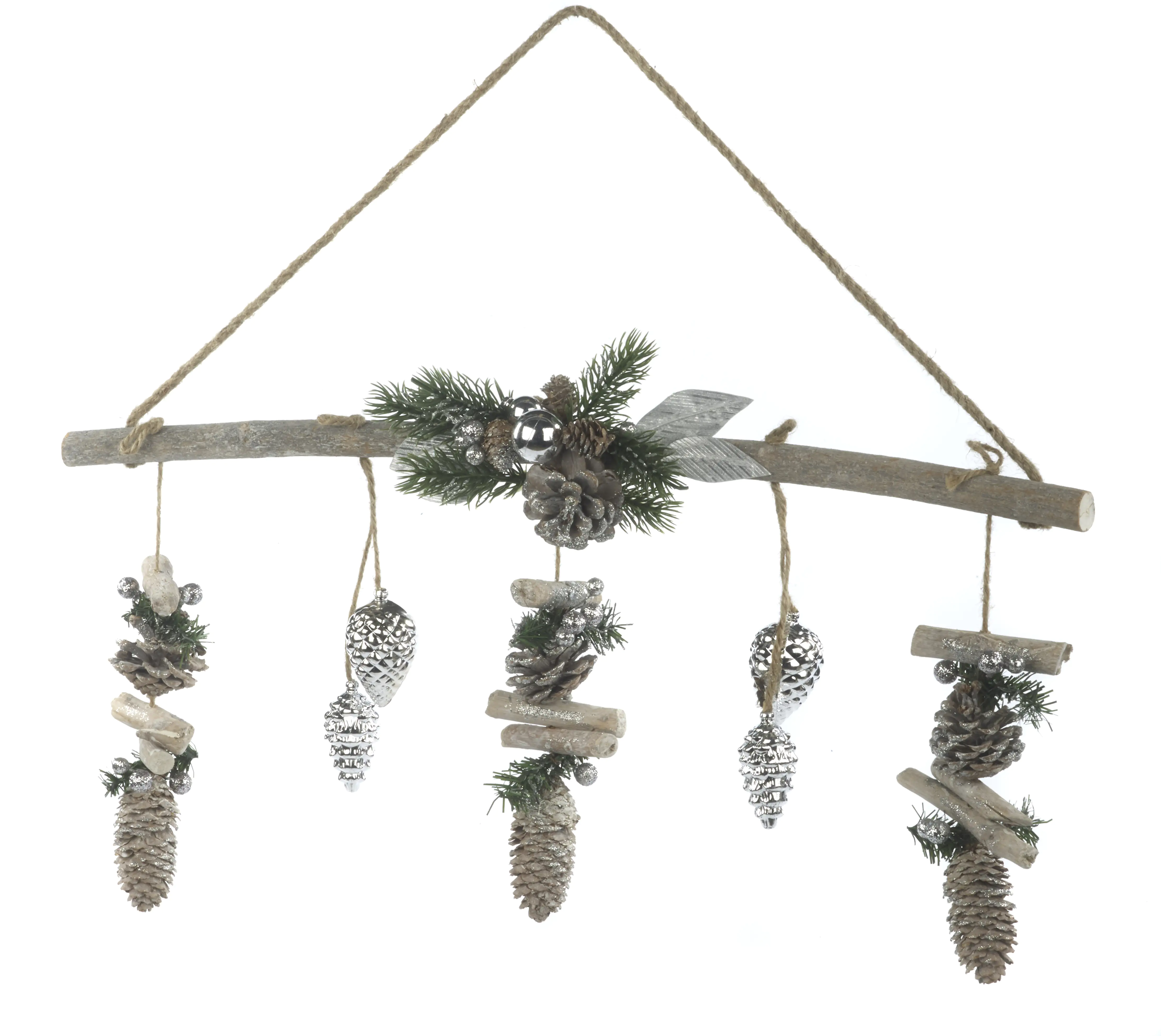 TrendLine Deko Hänger Holz Natur 60 cm braun