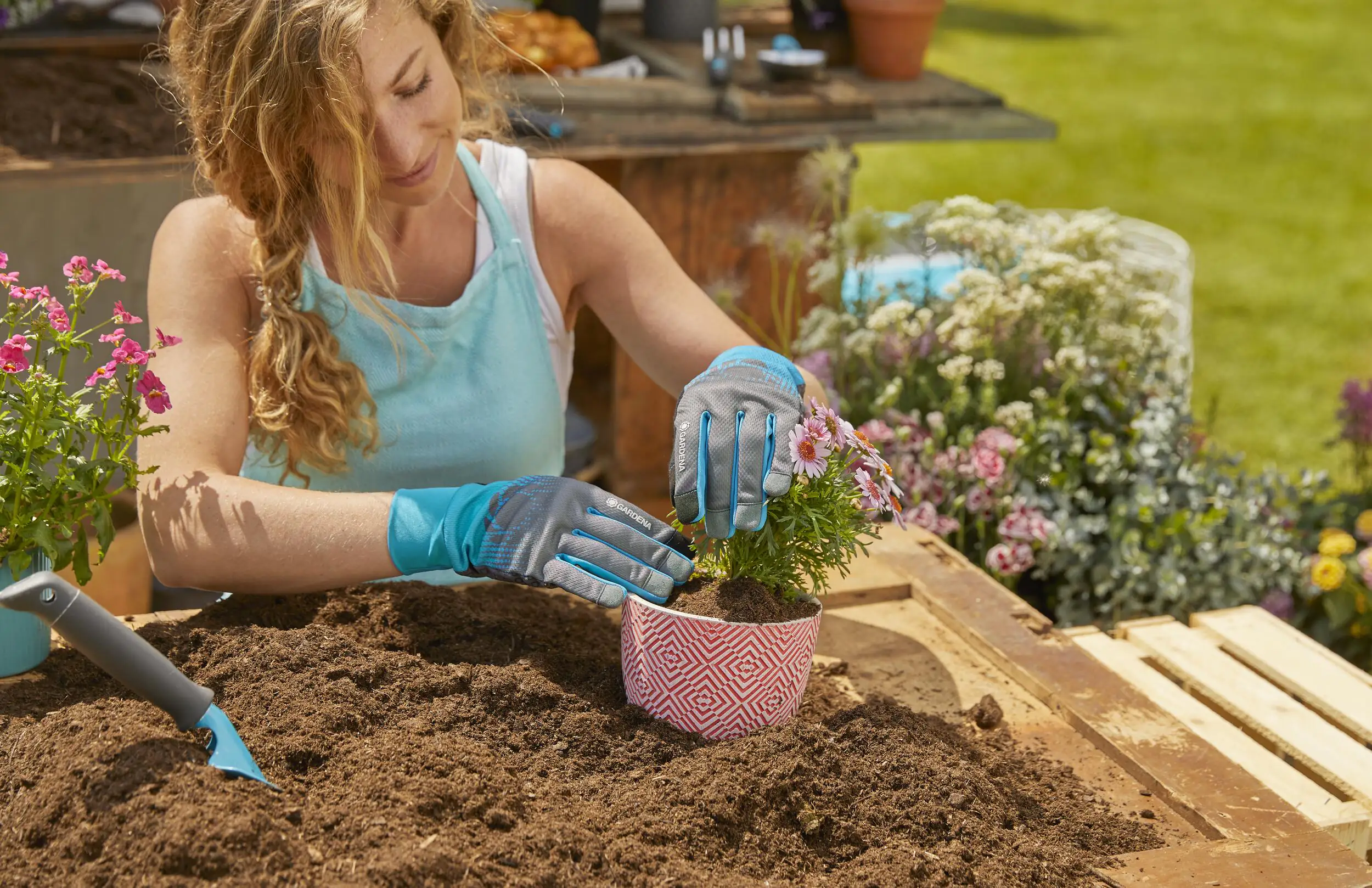 Gardena Garten und Pflegehandschuh Größe 8 M
