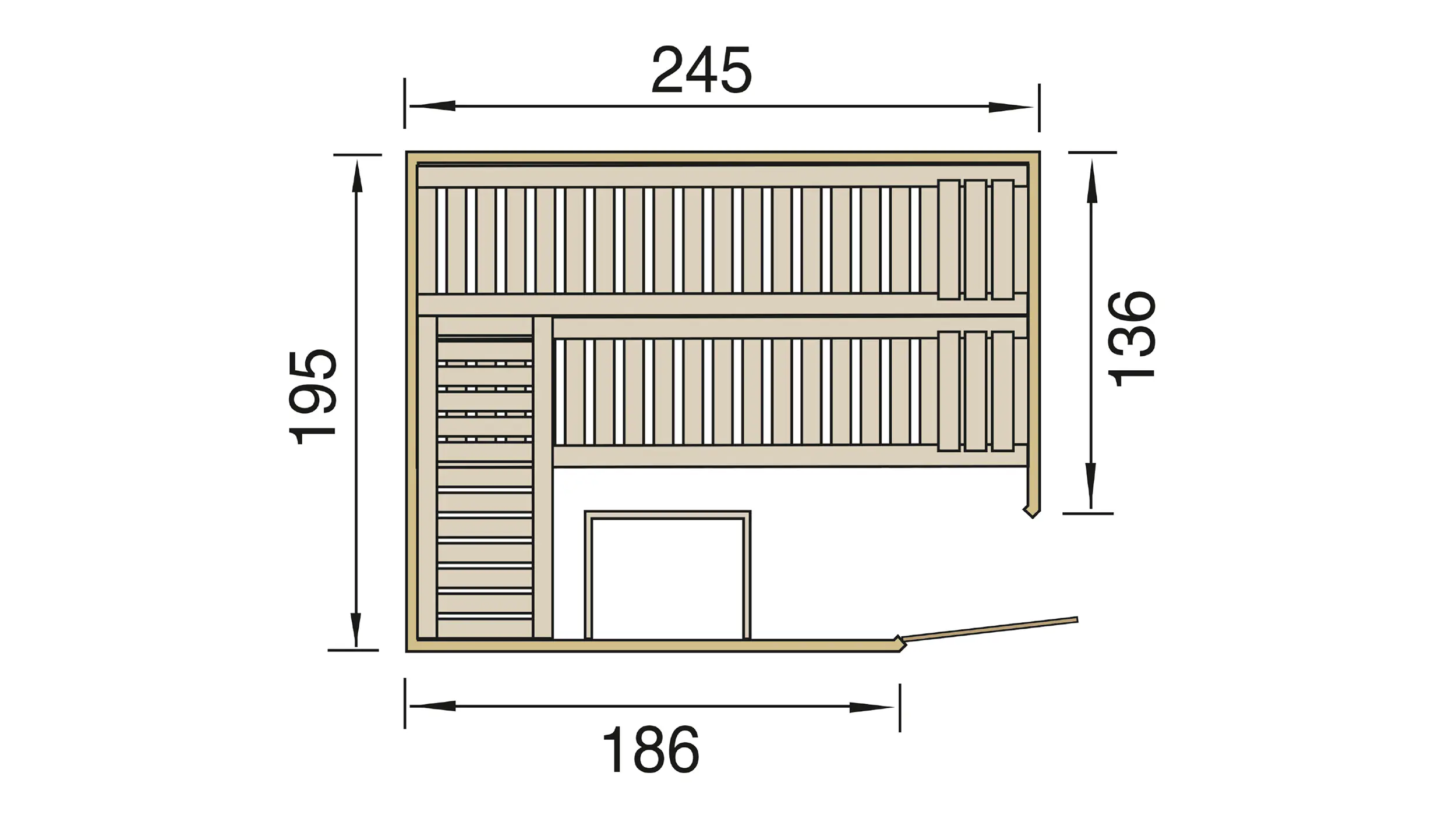 Weka Massivholz-Eck-Sauna Kemi Eck 2 mit Glastür und Wohlfühl-Paket