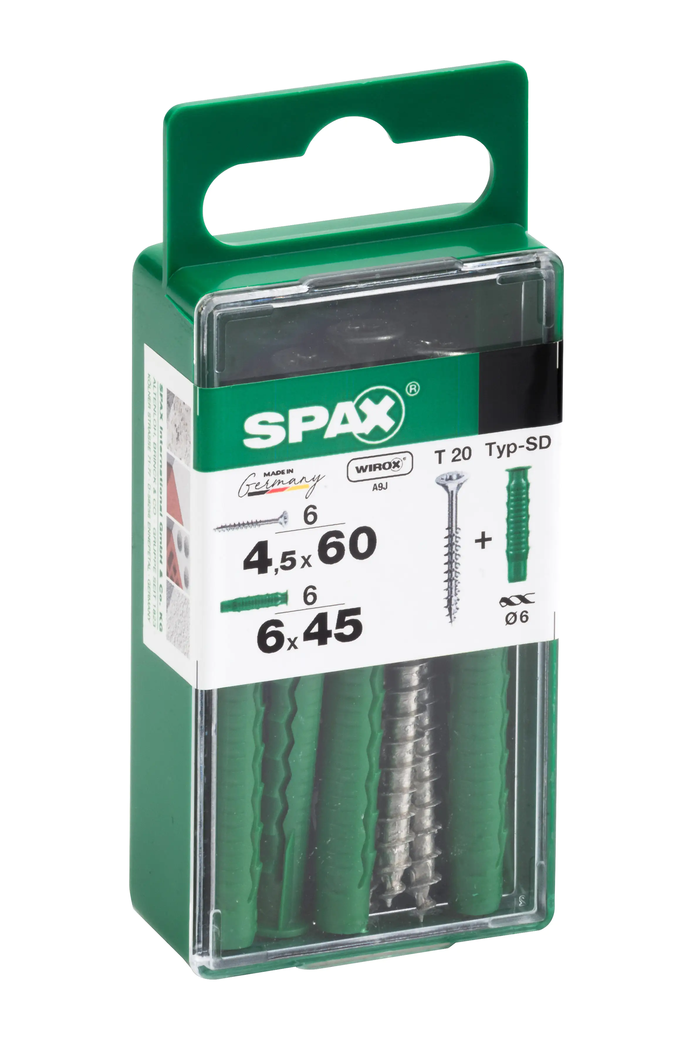 Spax Universalschrauben + Dübel 4.5 x 60 mm TX 20 - 6er Set