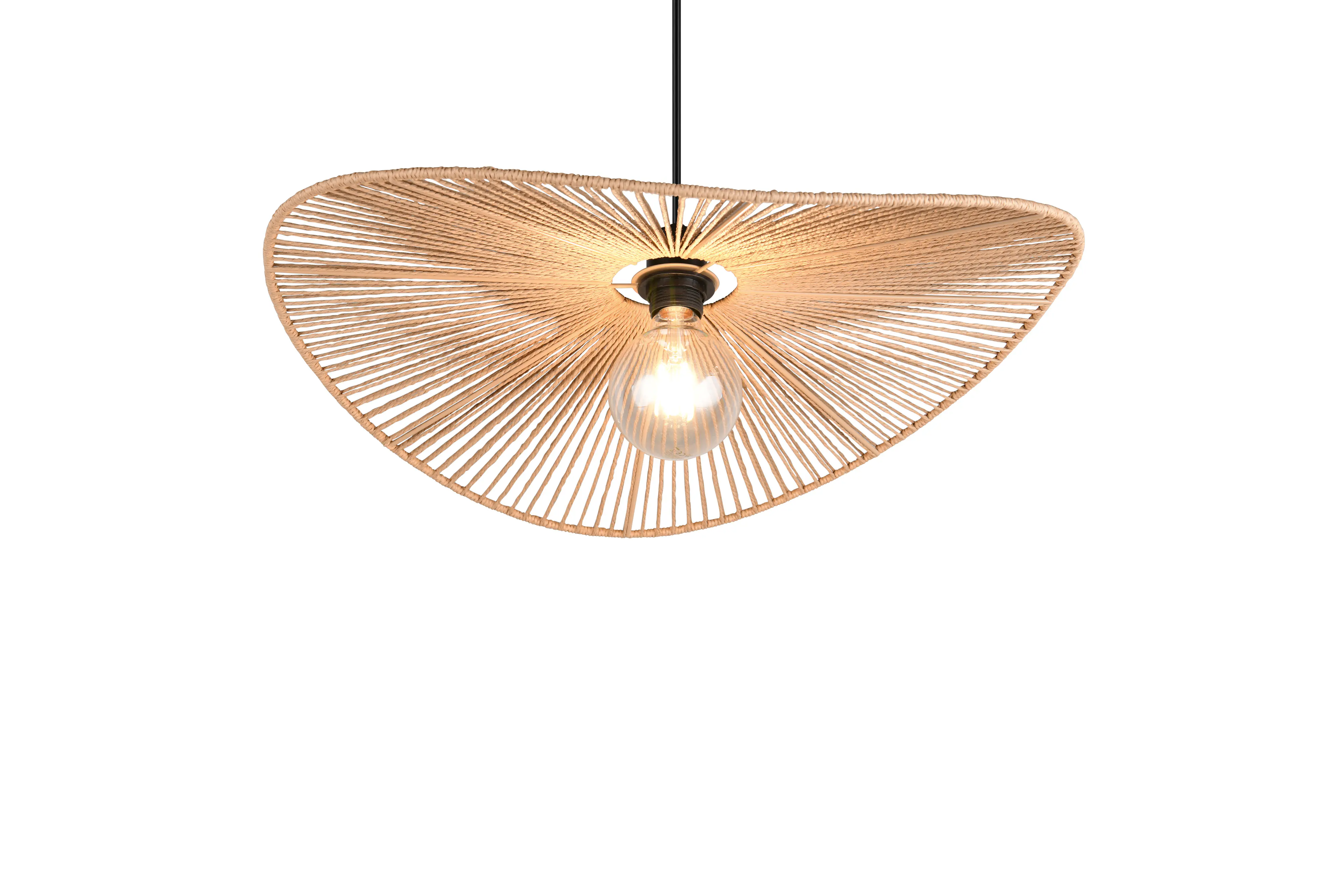 Trio Pendelleuchte Laurine Ø 58 cm schwarz matt