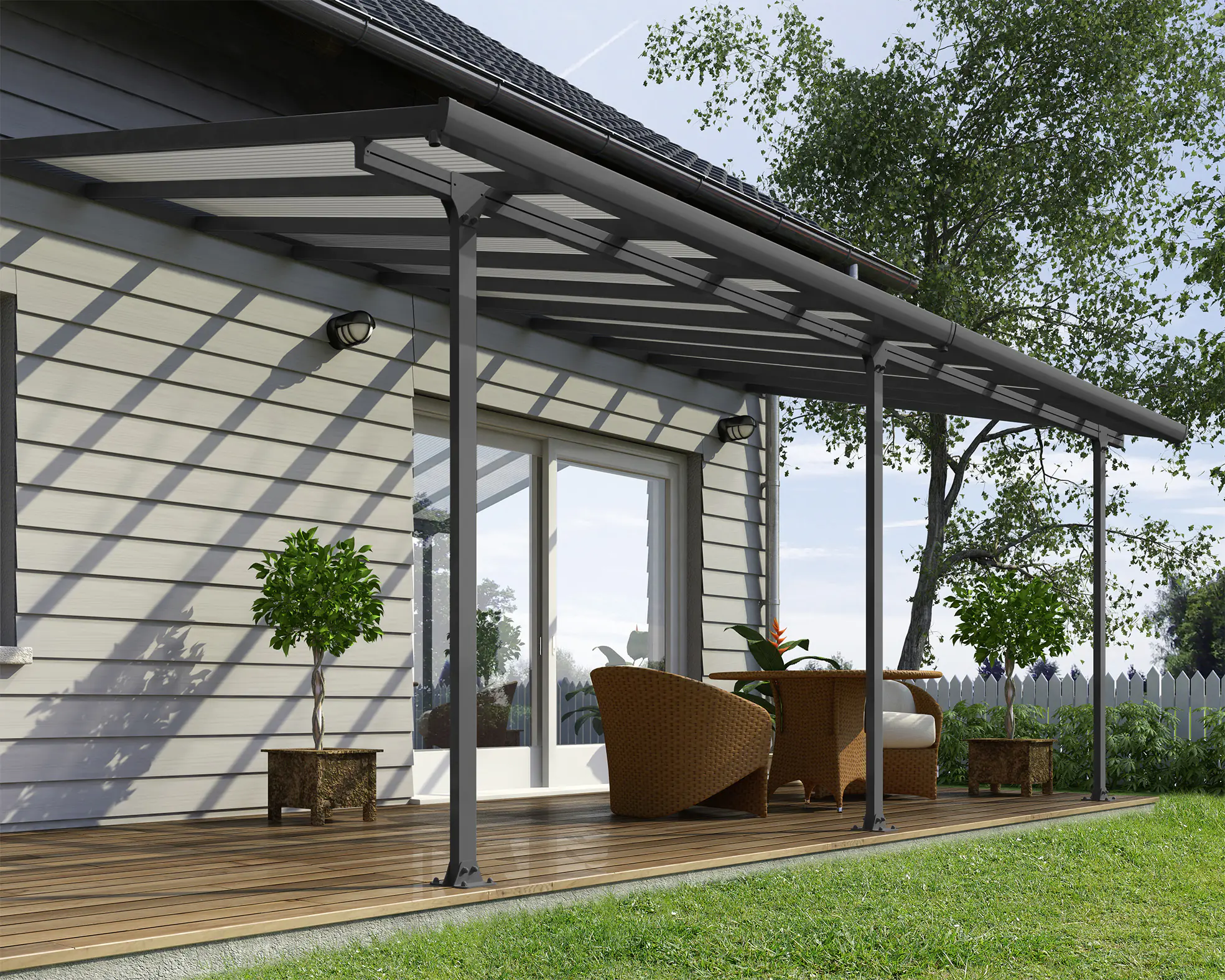 Canopia Terrassenüberdachung Feria 610 x 294 cm anthrazit