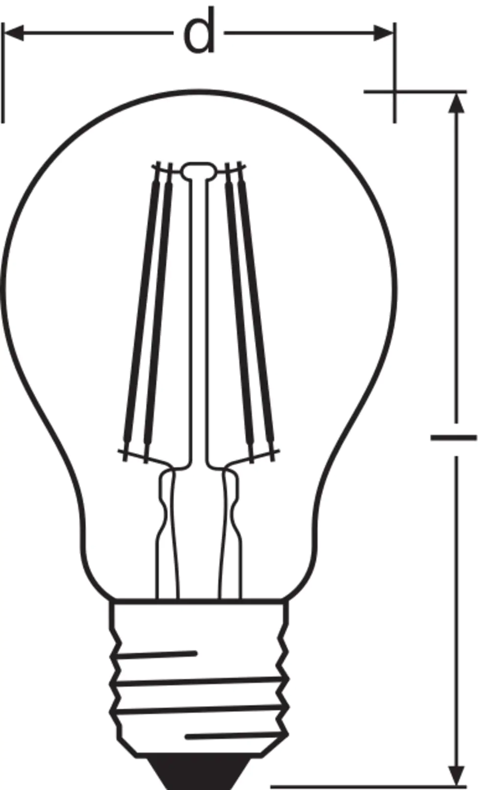 Osram LED Leuchtmittel Classic A40 E27 5W warmweiß, klar
