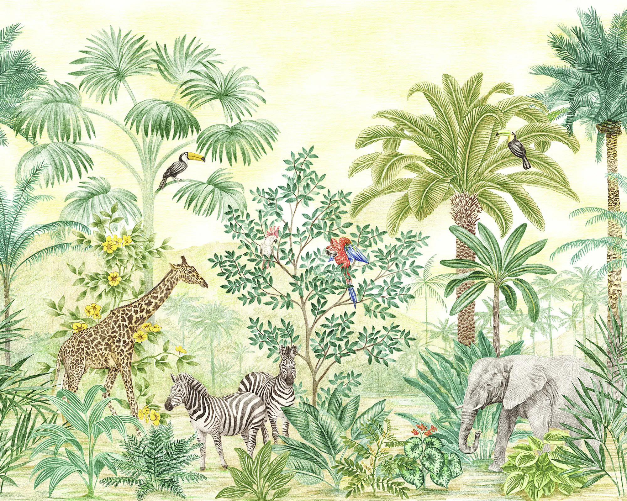 Komar Vlies Fototapete Jungle Adventure 350 x 280 cm 