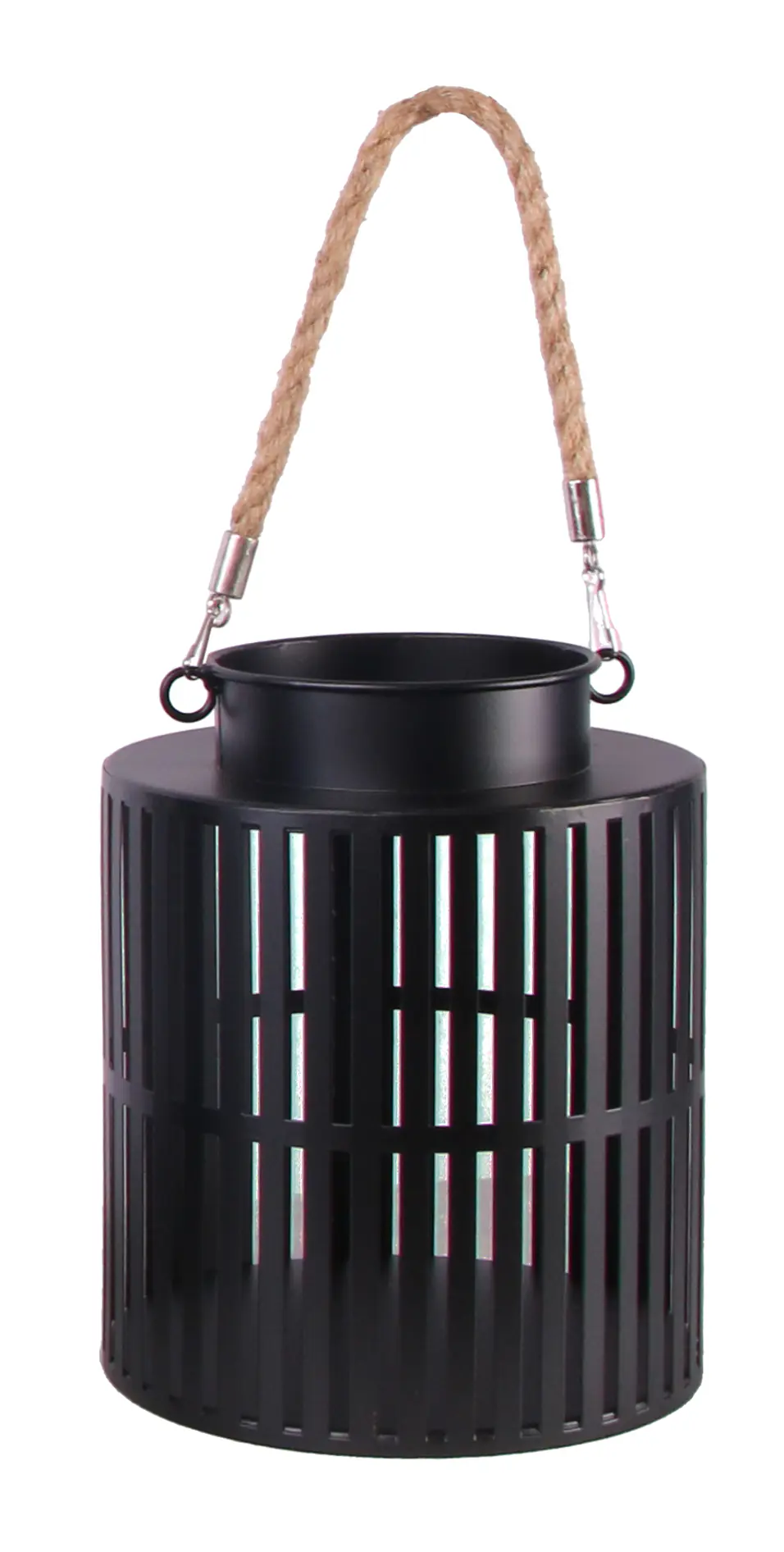 TrendLine Deko-Laterne Metall Ø 16 cm schwarz