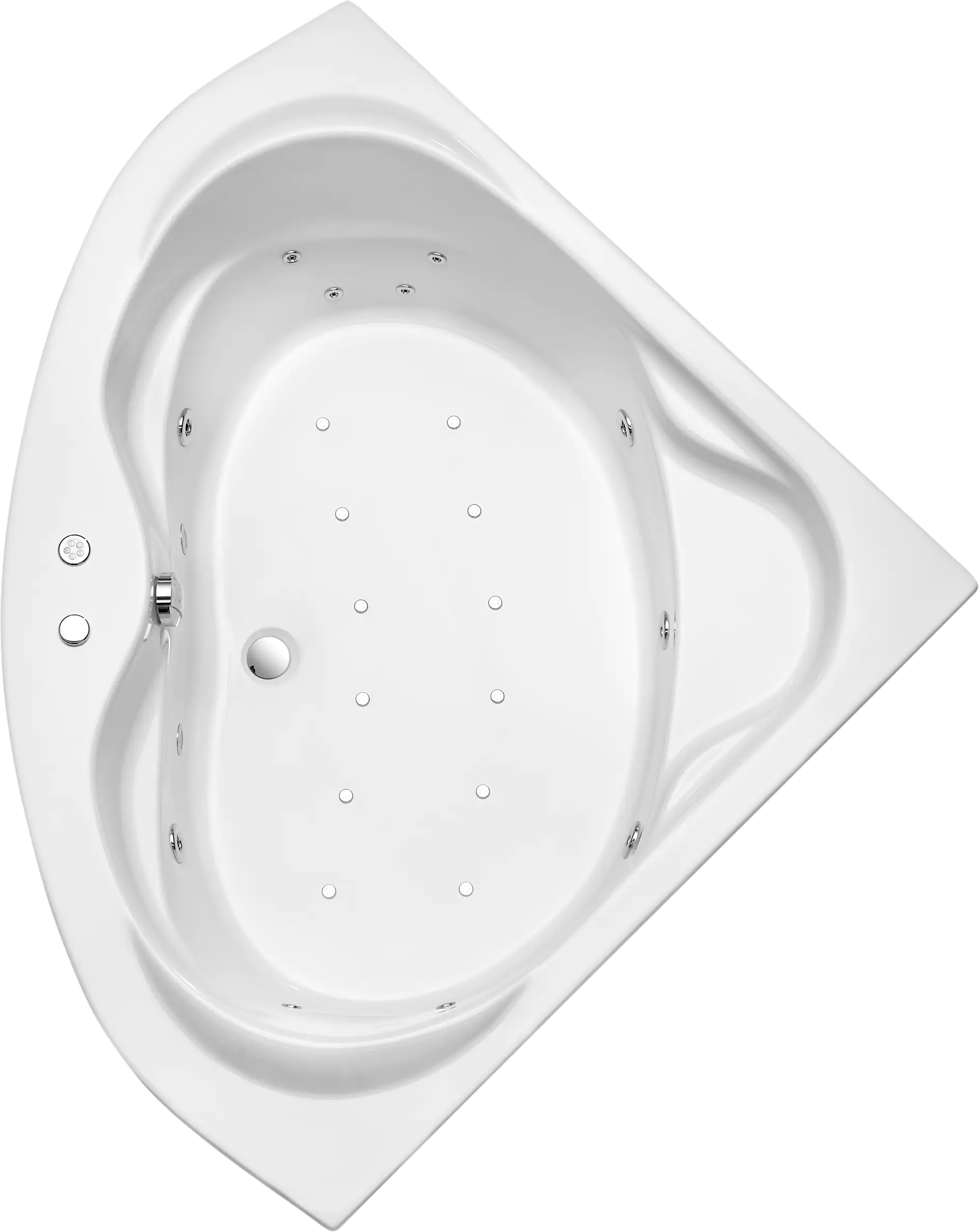 Ottofond Whirlpool Madras 145 cm, weiß mit 2 LED Farblichtwechslern