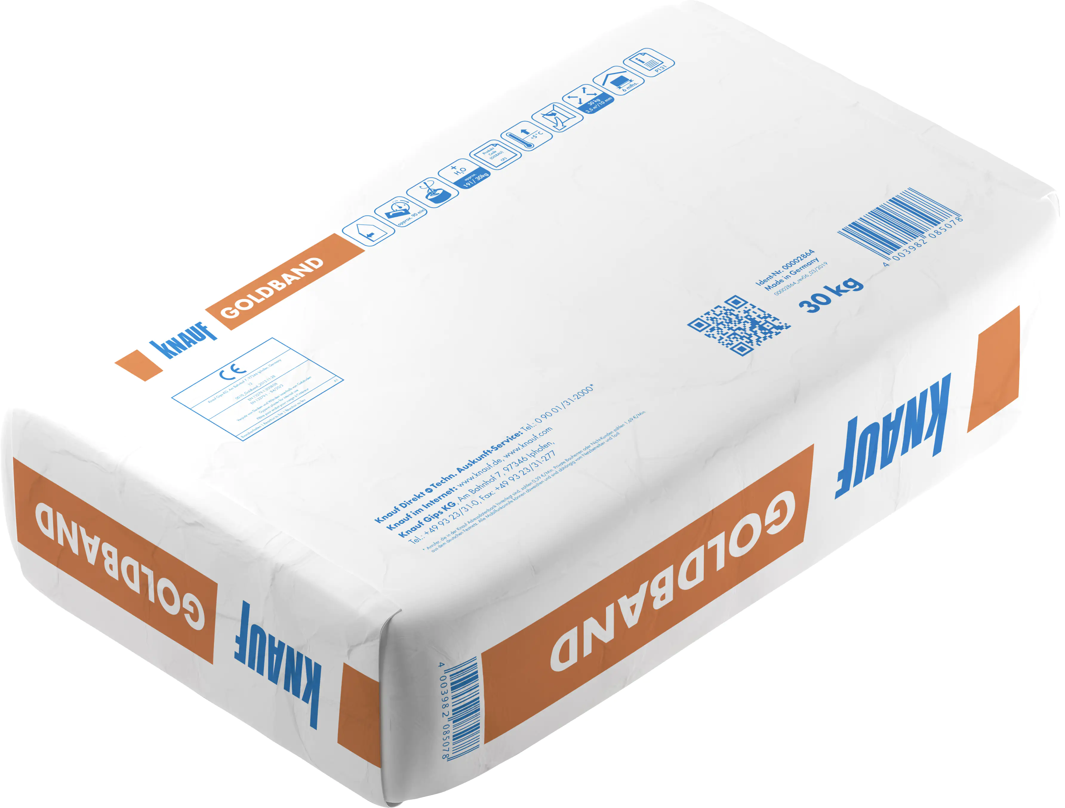 Knauf Goldband Fertigputzgips hellgrau, 30 kg