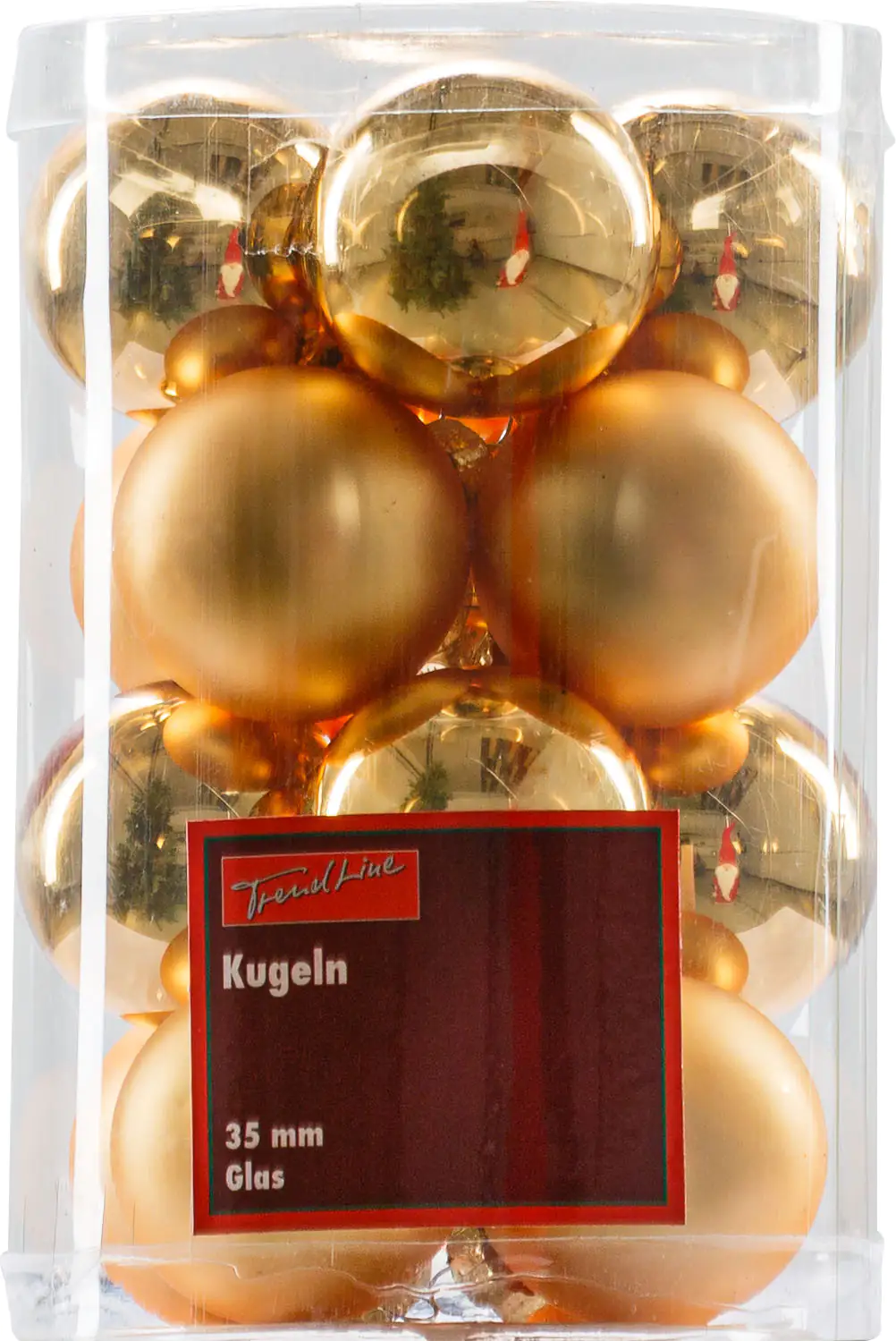 TrendLine Weihnachtskugeln aus Glas Ø 3,5 cm gold 16 Stück