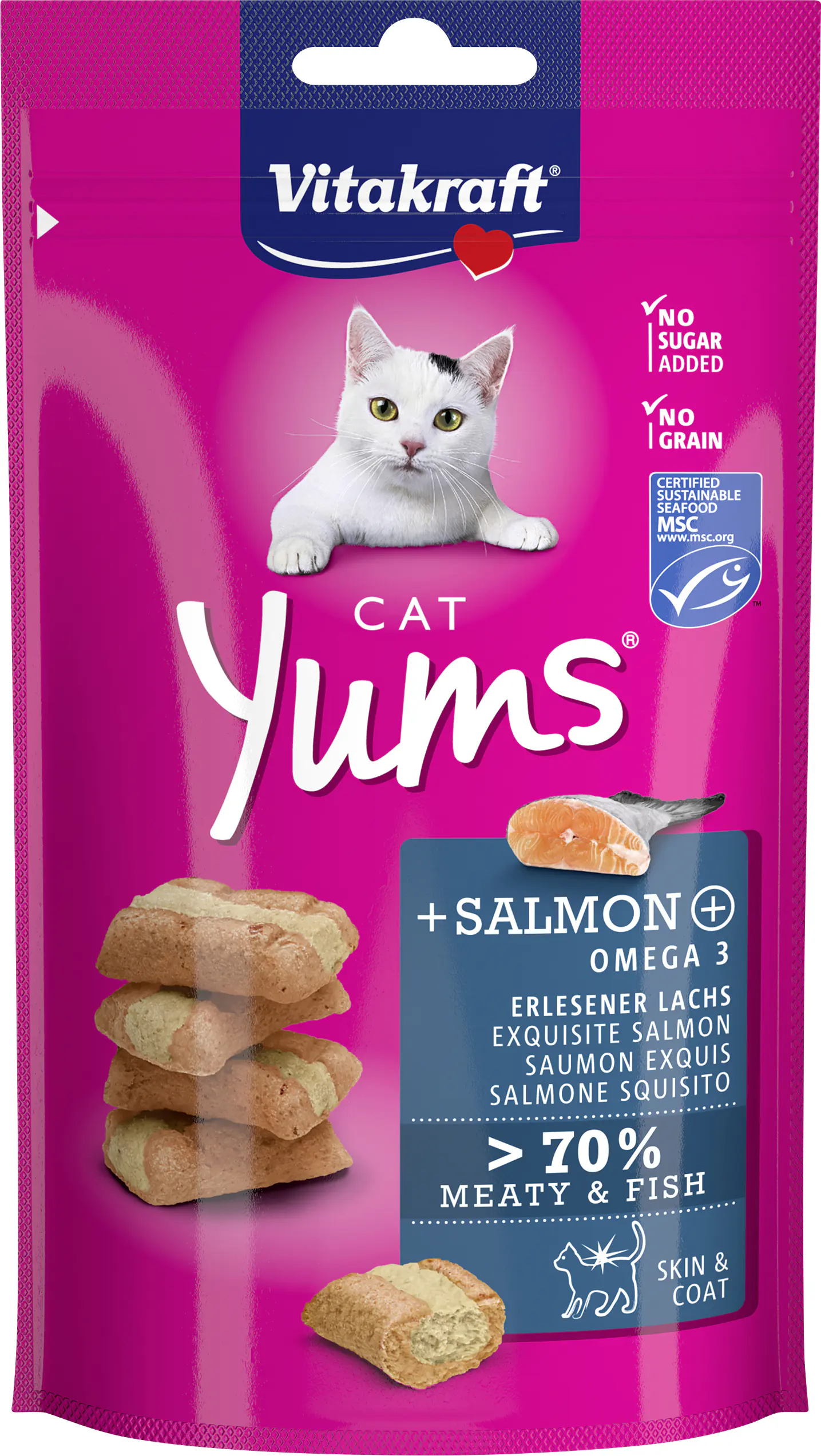 Vitakraft Cat Yums® +Lachs & Omega 3 MSC 40 g