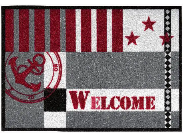 Fußmatte Metopolita Welcome red/black, 50 x 70 cm