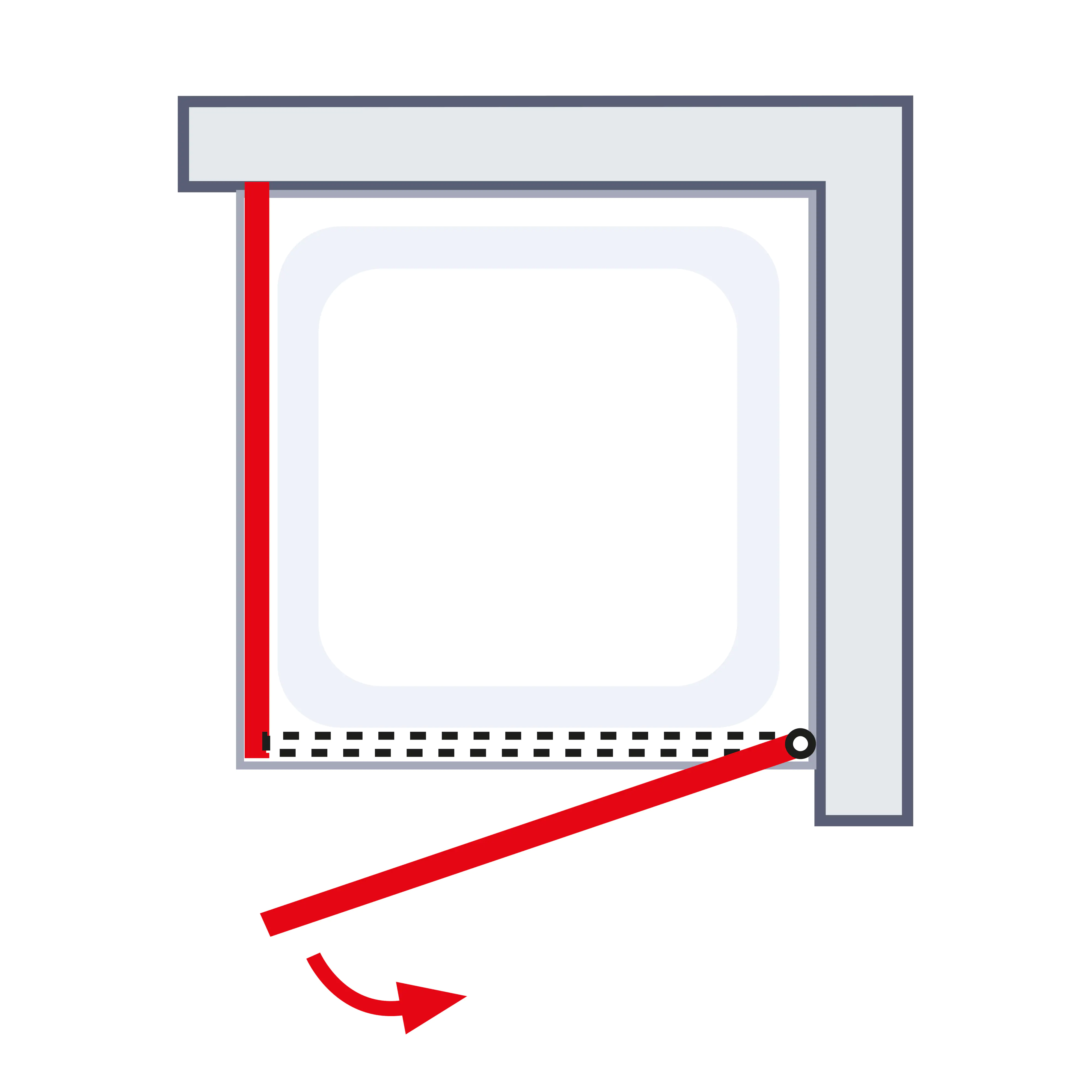 Schulte Drehtür Seitenwand Duschwanne 80 x 80 cm Alexa Style 2.0
