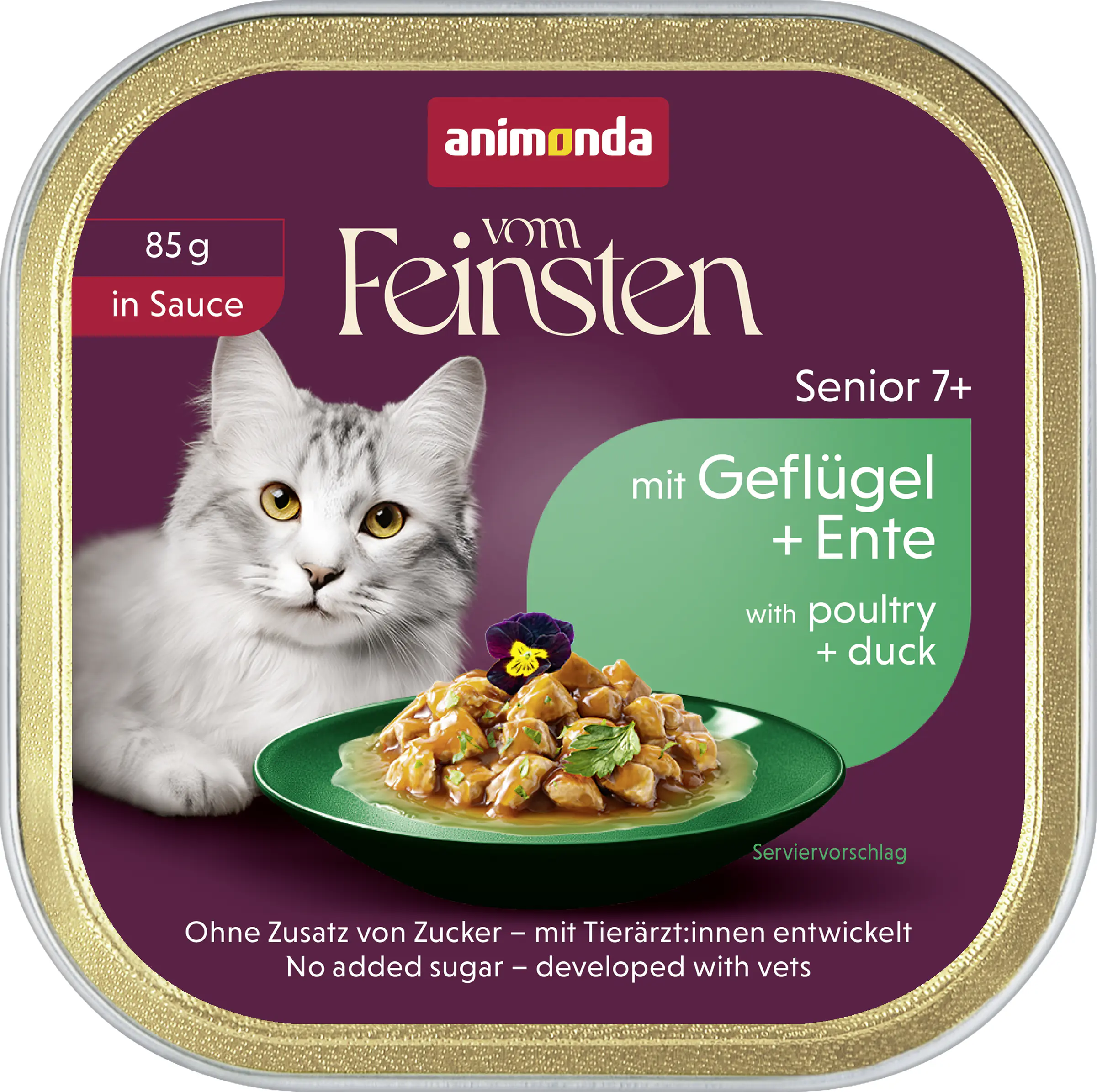 Animonda vom Feinsten Katzennassfutter Senior 85 g Geflügel & Ente in Sauce
