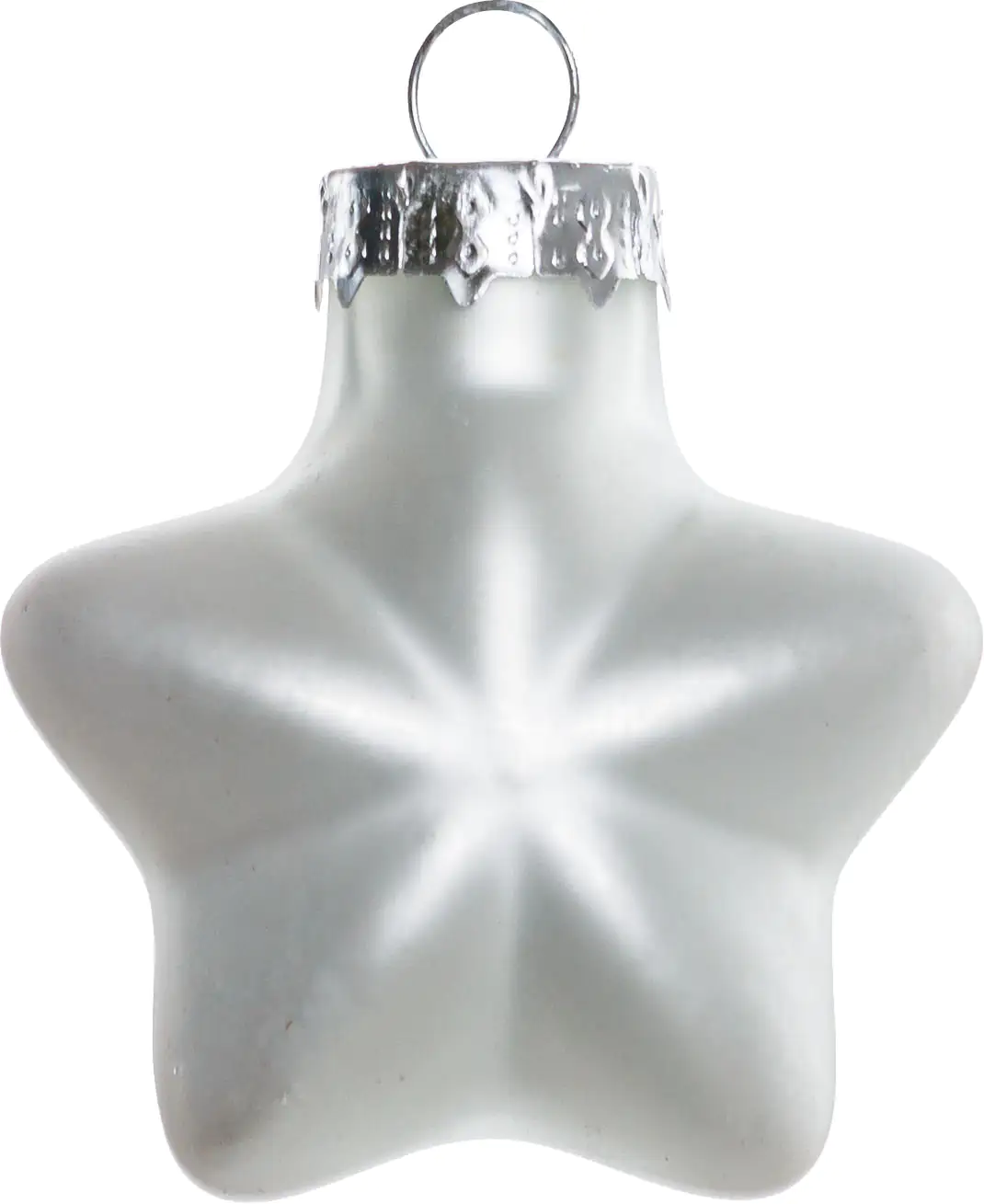 TrendLine Weihnachtskugeln Glas-Sterne 4 cm weiß 12 Stück