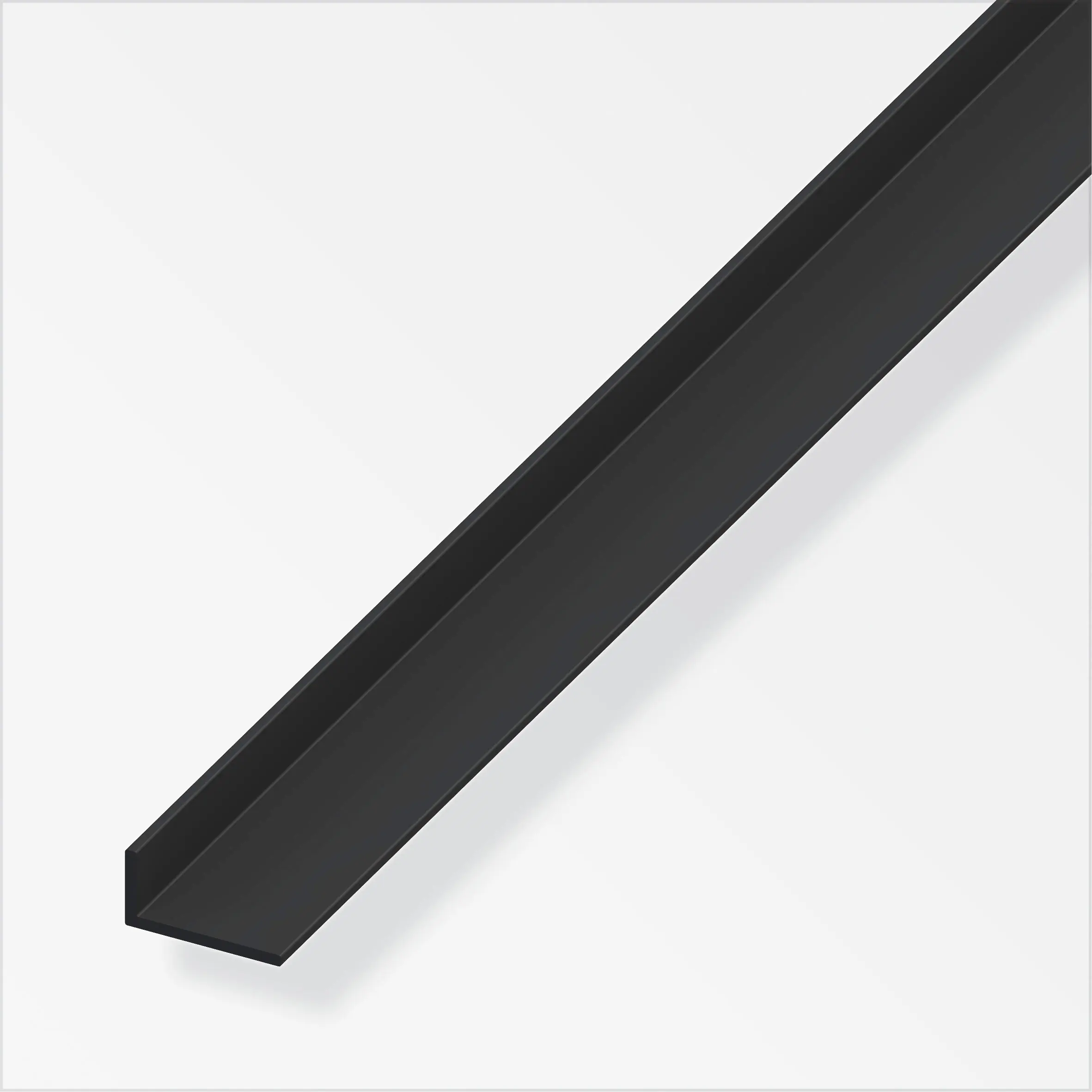 alfer Winkel 2 m, 40 x 10 mm PVC (Kunststoff) glatt schwarz