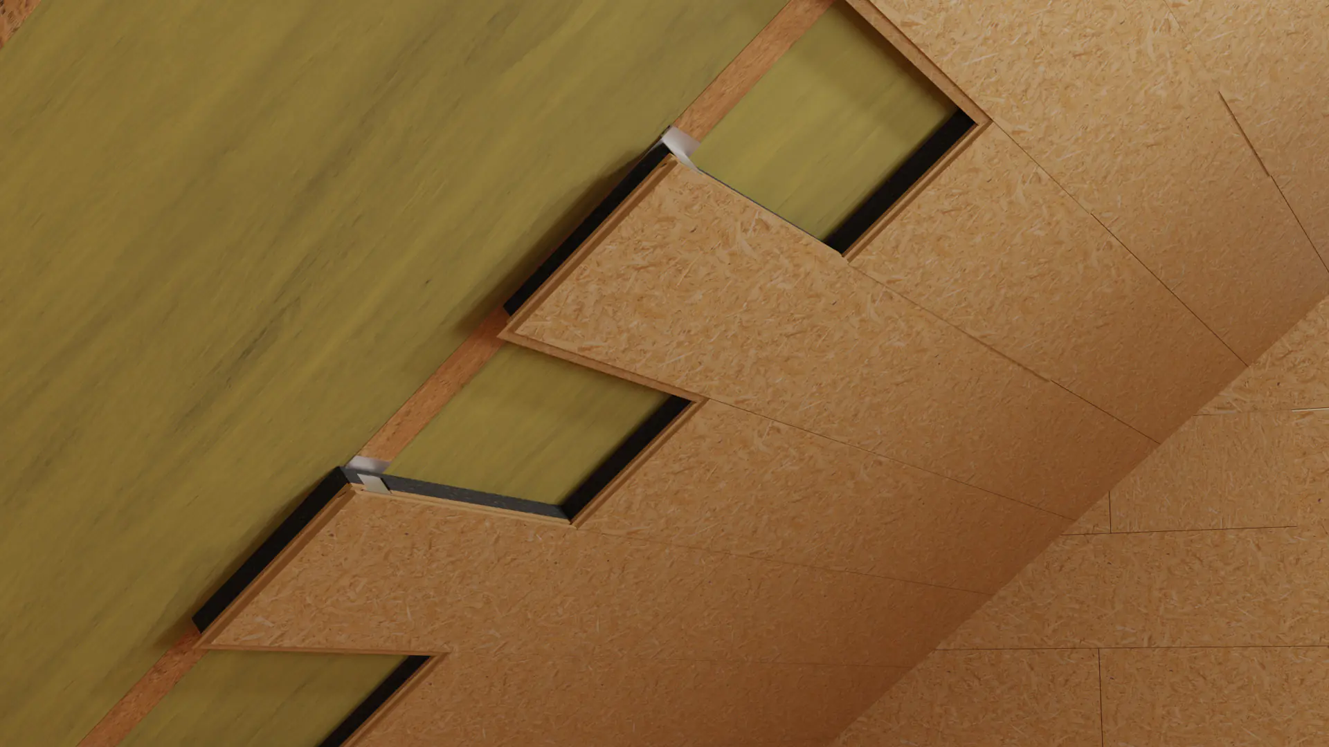 Dämmung Dachboden/Ausbau Elemente OSB 18 mm + 60 mm Neopor