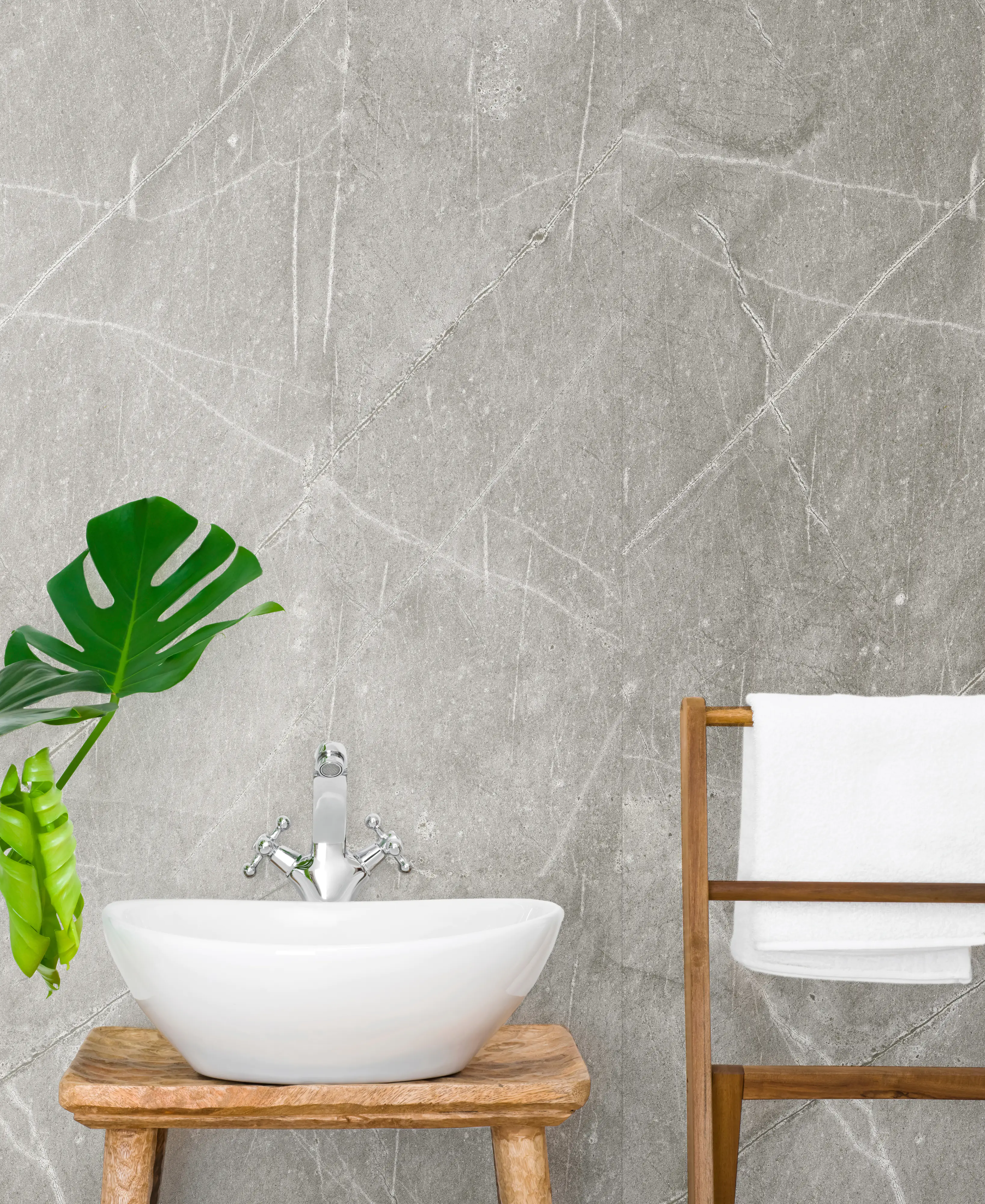 Wandpaneel Rocko Grey Atlantic 265 x 123 x 0,4 cm grau