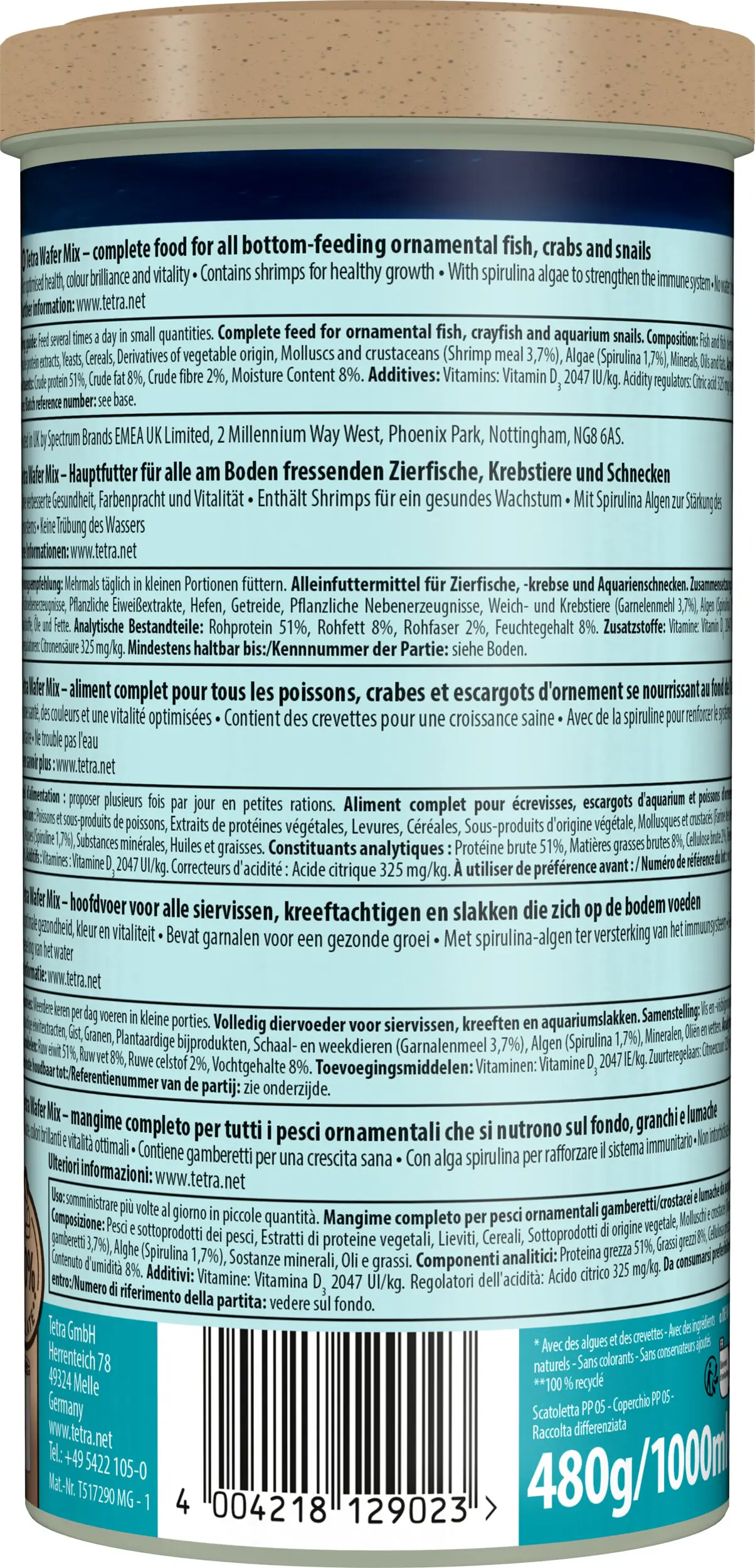 Tetra Fischfutter Wafer Mix 1 L