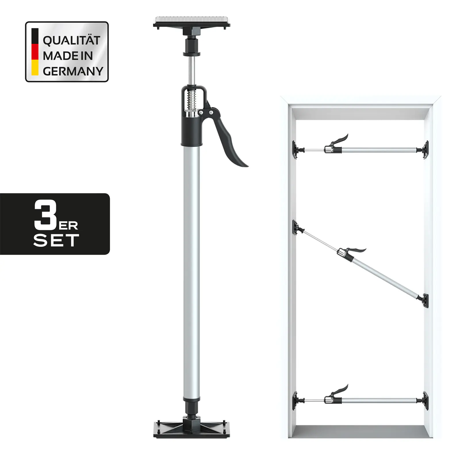 Profispann Schnell Türspanner Alu 3er-Set 66 - 99 cm