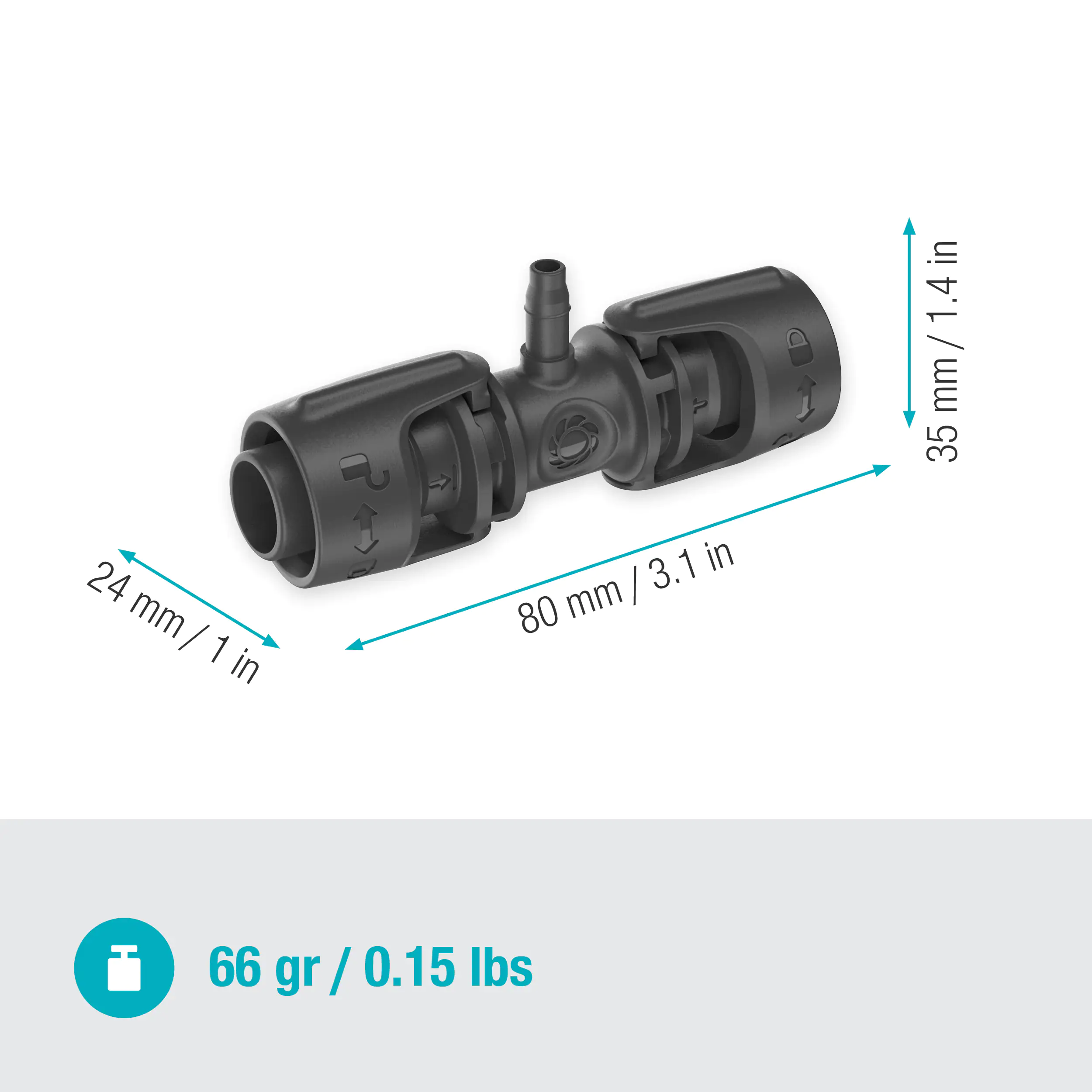 Gardena Verbinder, 13 mm (1/2") - 4,6 mm (3/16")