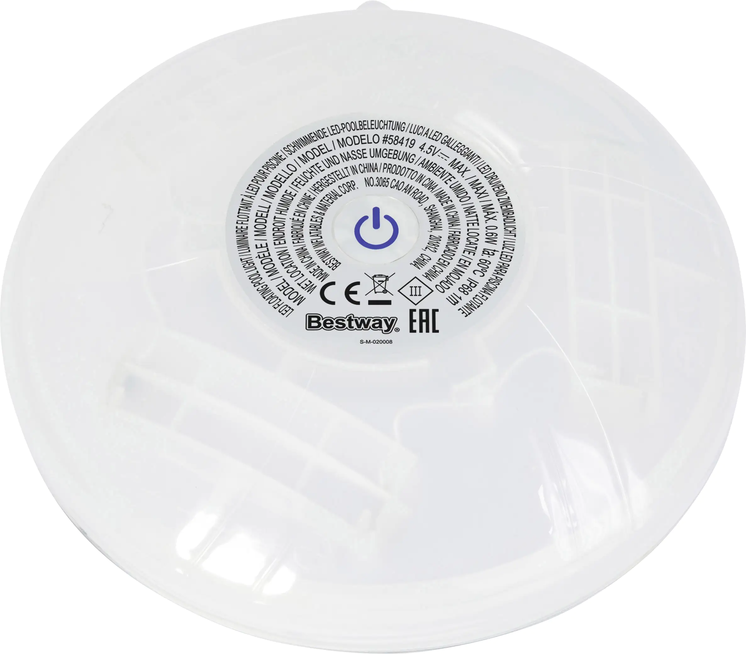 Bestway Flowclear Schwimmende batteriebetriebene LED-Poolleuchte Ø14 cm