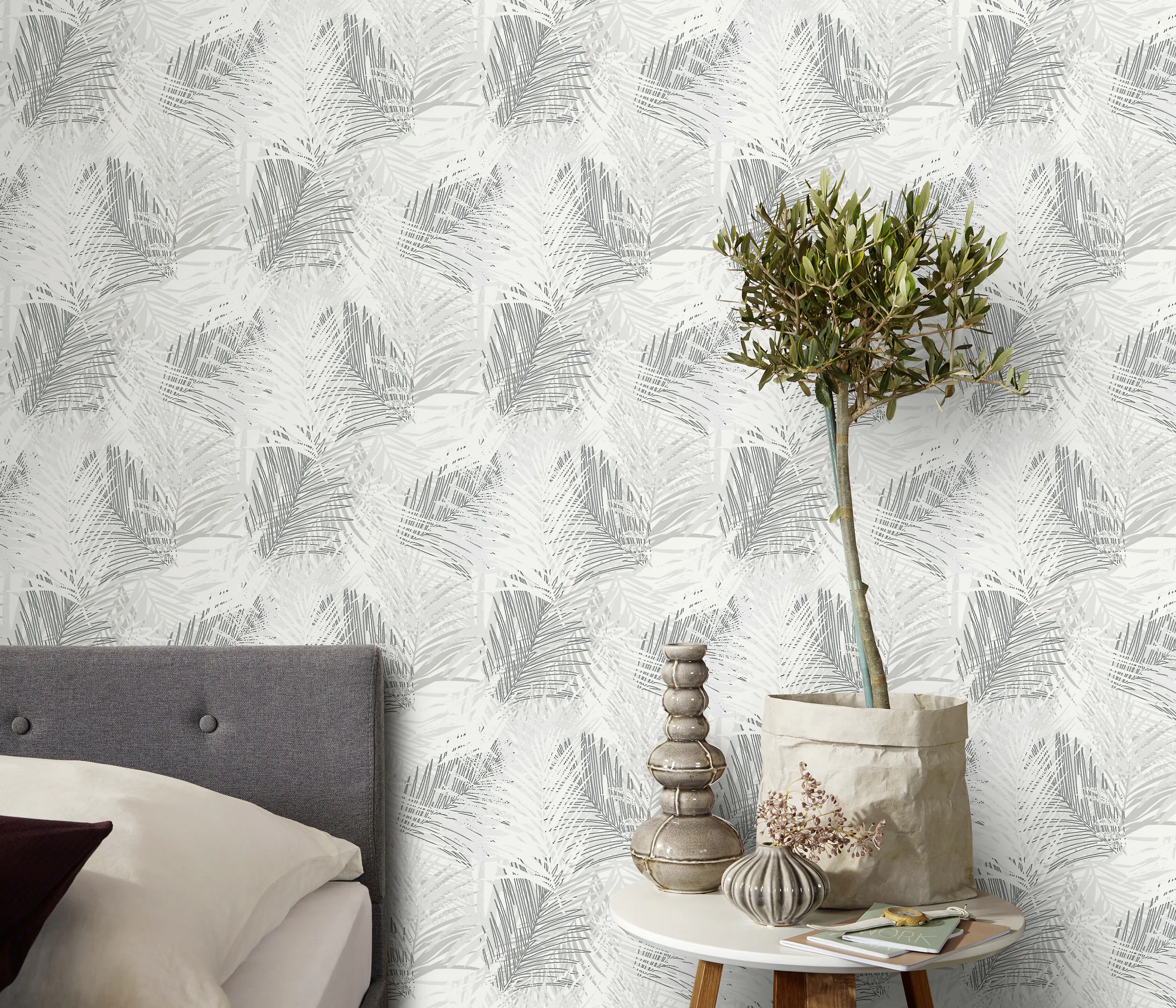 Erismann Vliestapete Floral grau 10,05 x 0,53 m