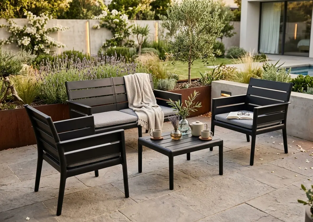 Grandsoleil Gartenmöbel-Set Panka anthrazit