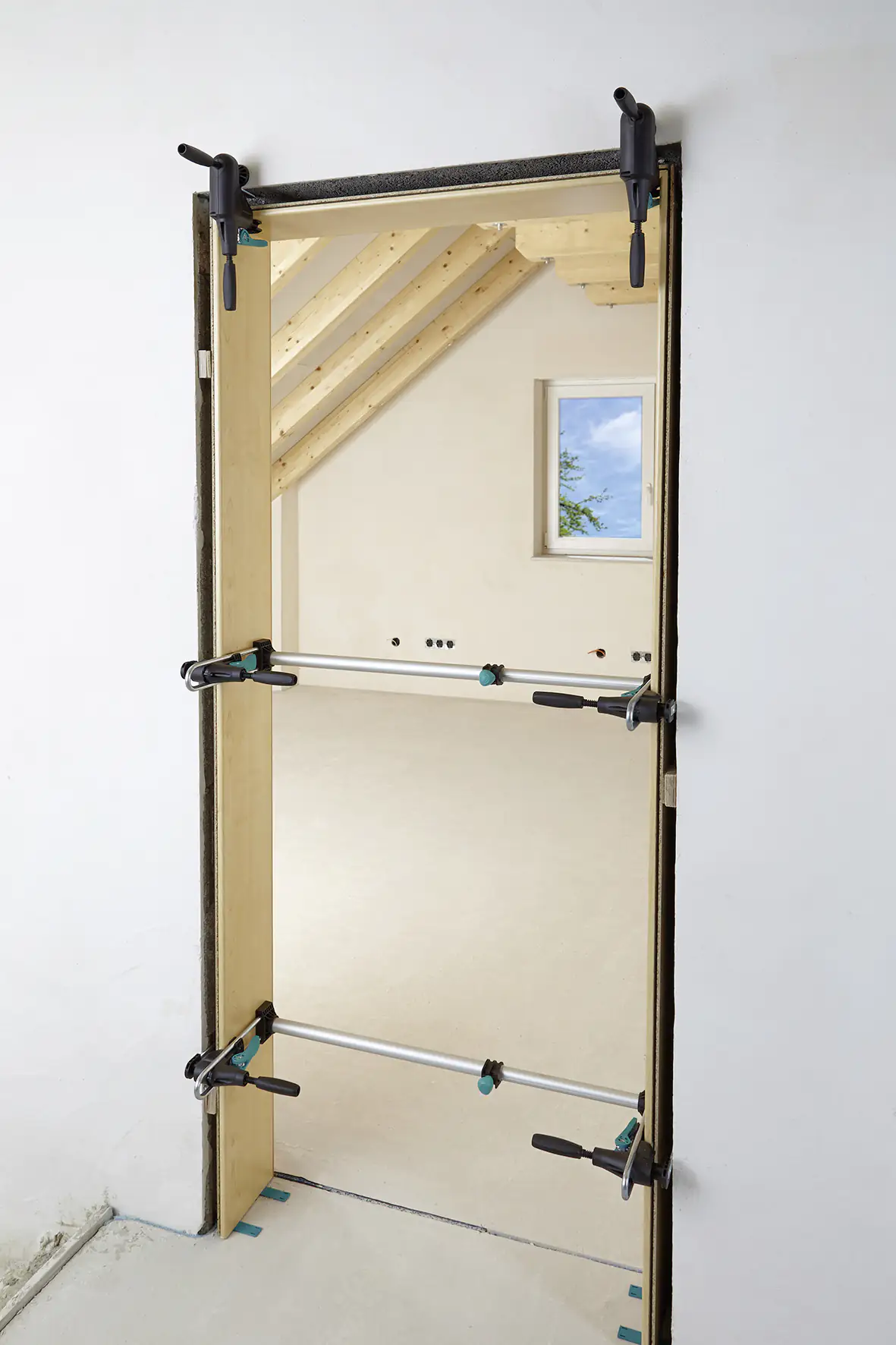 Wolfcraft Türfuttermontage-Set Pro 60 - 100 cm 8-teilig