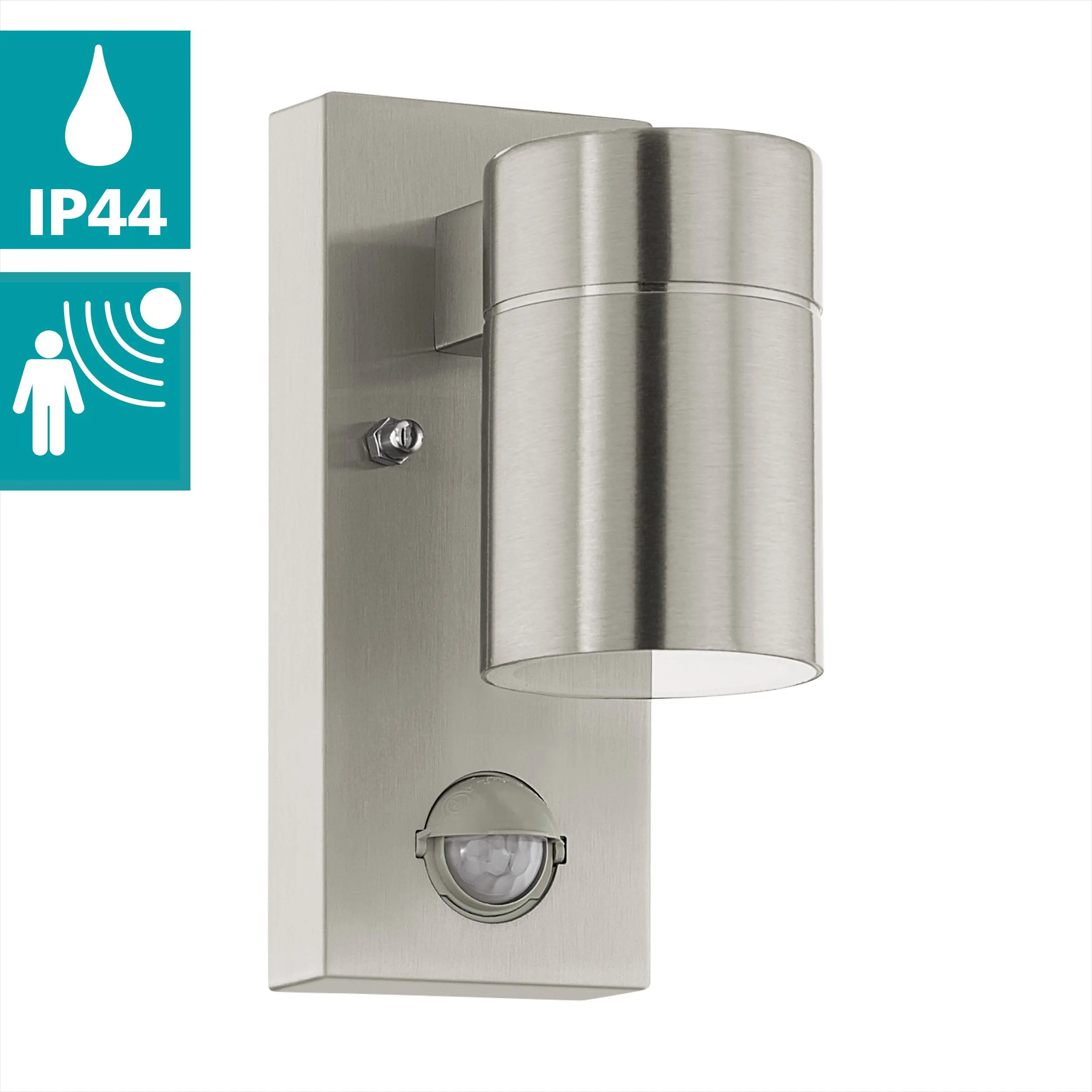 Eglo Sensor-Außen-Wandleuchte Riga 5 GU10 edelstahl UP- & Downlight
